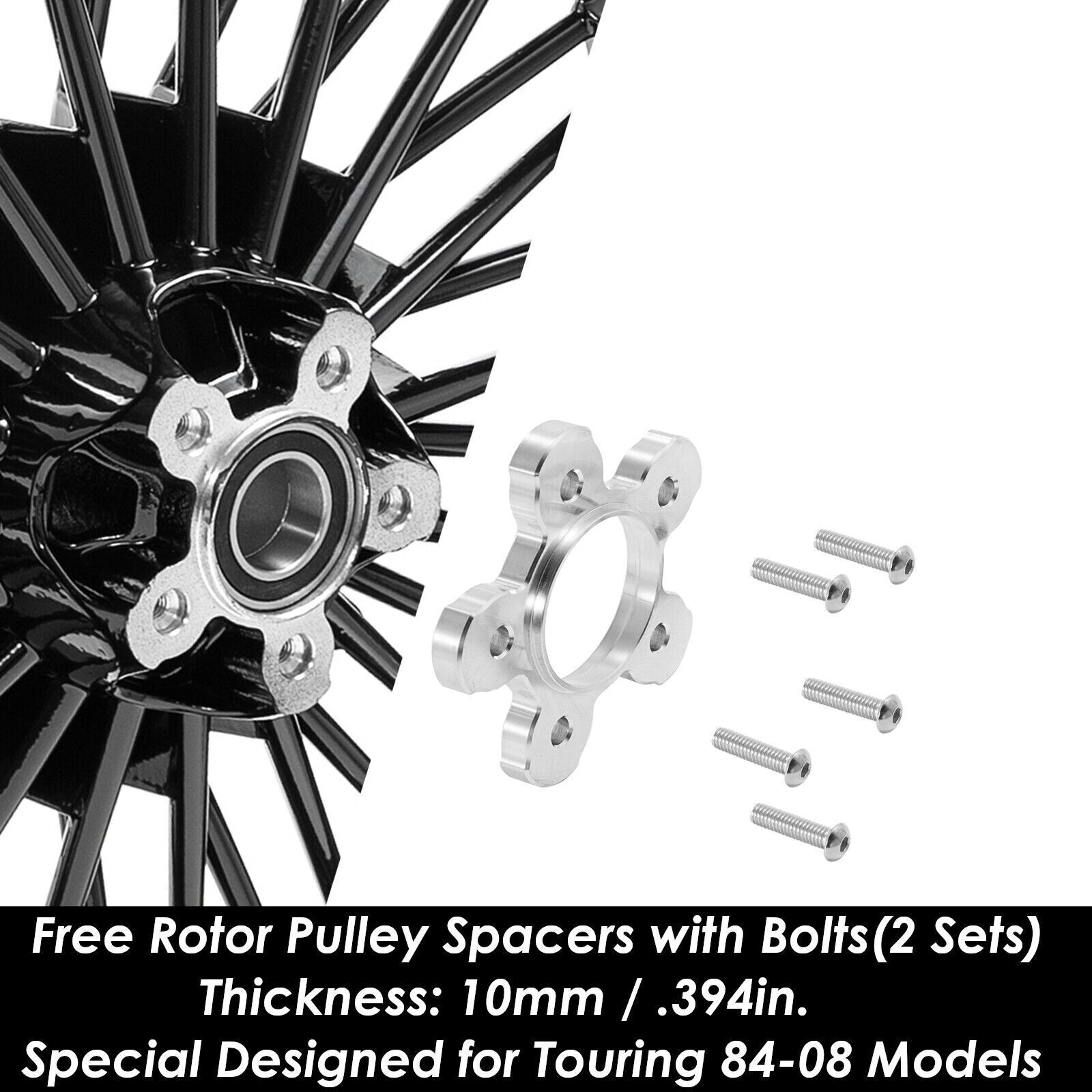 Touring 21x3.5 Fat Spoke Front Wheel for Harley Road King Street Glide 2000-2007