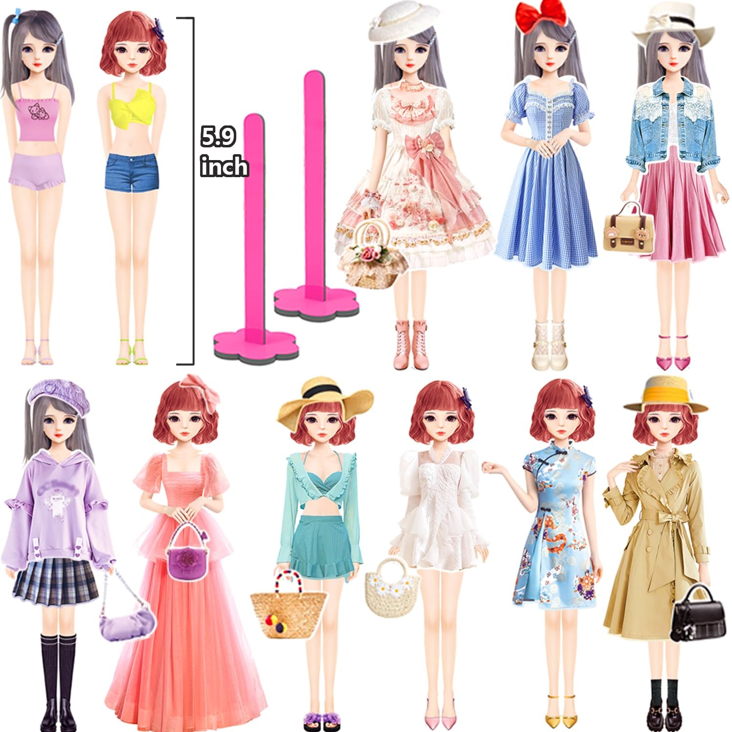 Magnetic Dress Up Dolls Magnetic Doll Dress Up Kits Magnetic Paper Dolls Pret...