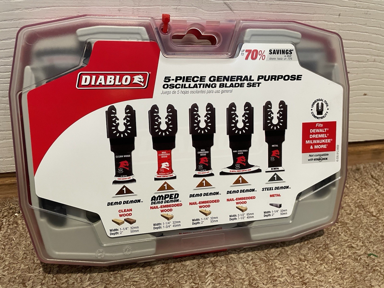 New Diablo Universal Fit Wood and Metal Oscillating Blade Set (5-Piece) DOU5SPC