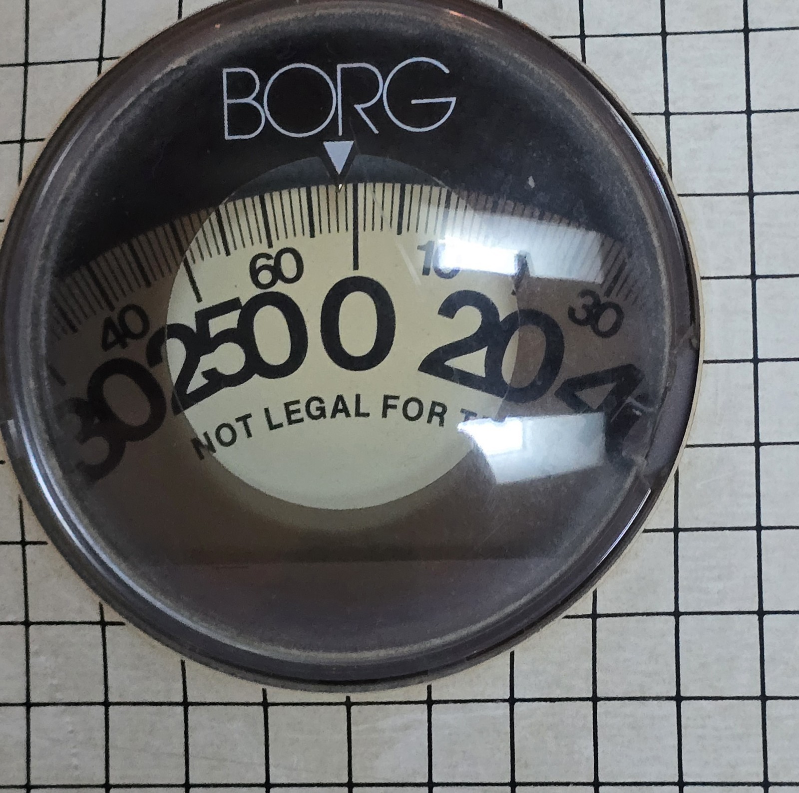 11" Tall Borg Small Feet Oval Bathroom Scale Bubble Viewer White Lines 280lbs