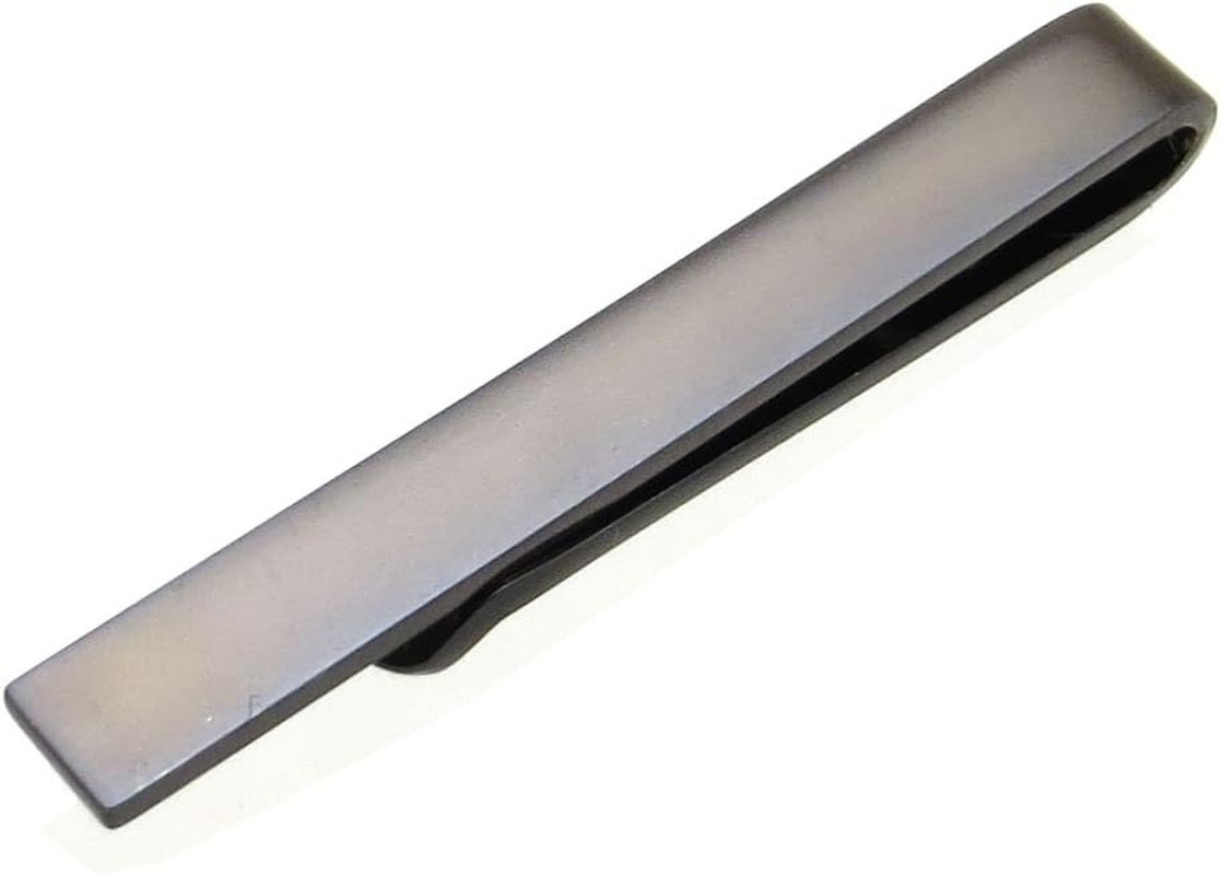 Mens Skinny Tie Clip Bar Metallic Finish - Firm Hold Sleek Design and Perfect Fo