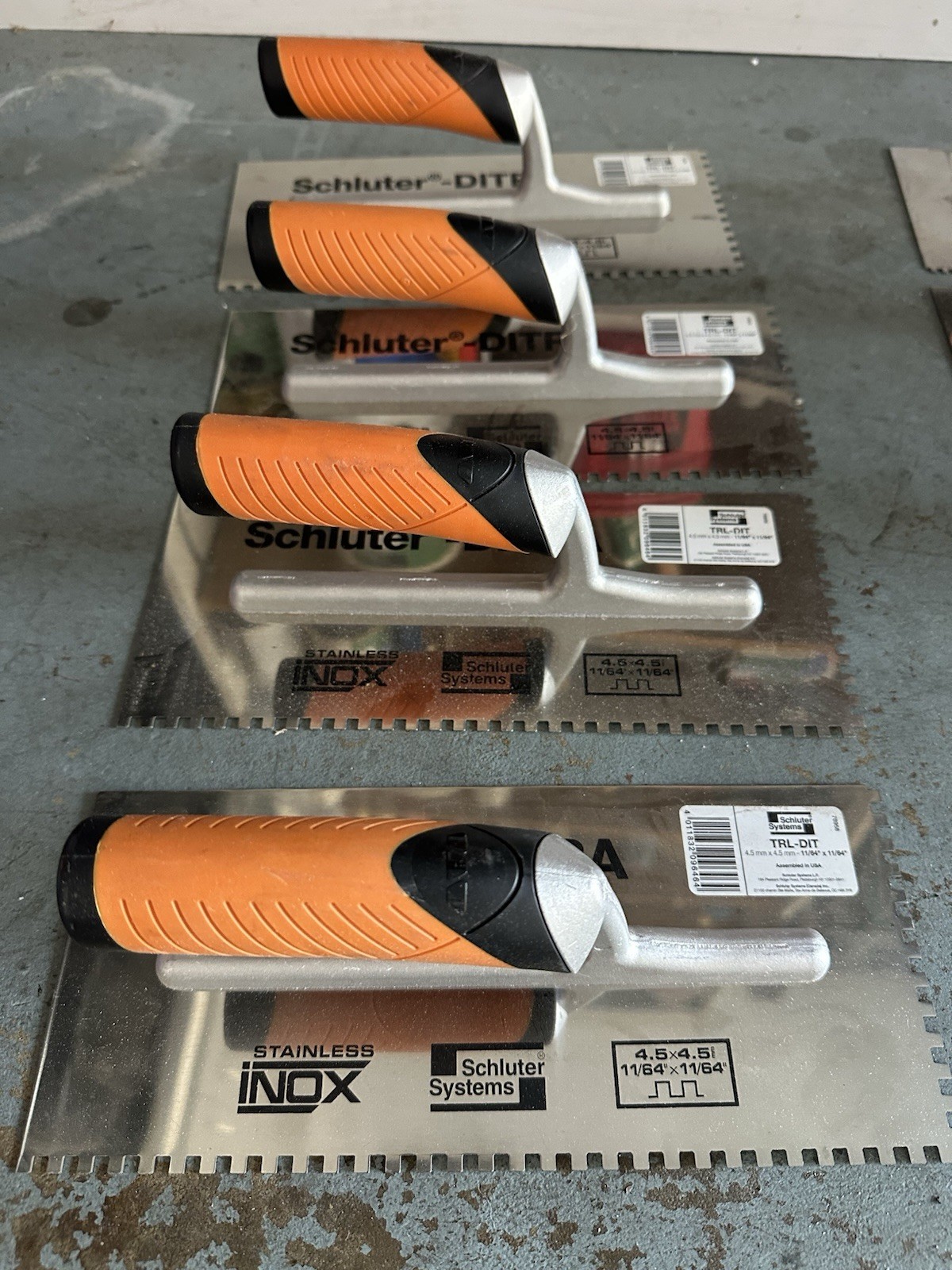 Schluter Ditra Stainless Steel Trowel TRL-DIT  11/64" x 11/64" (4.5mm x 4.5mm)