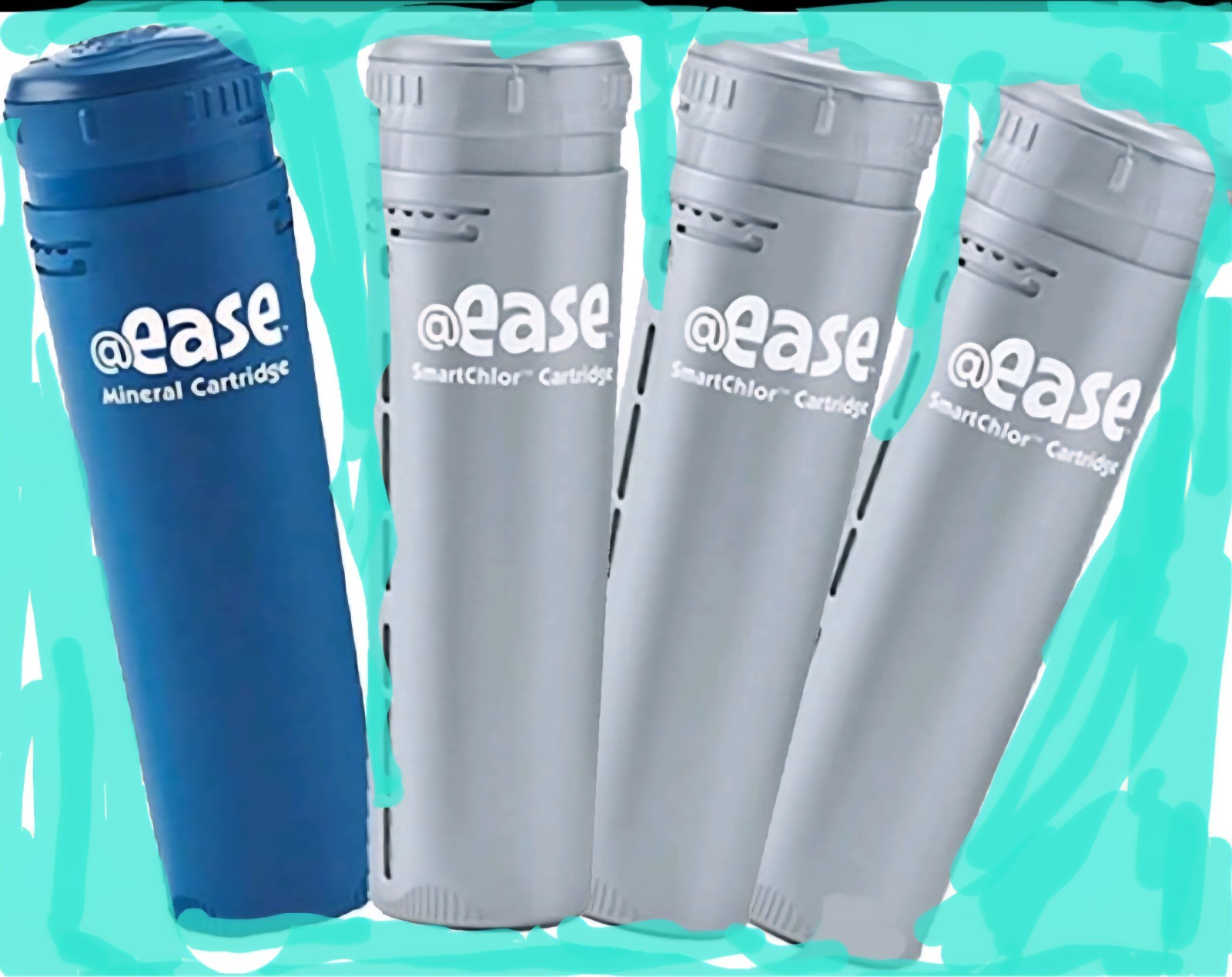Frog® @Ease® in-Line Mineral Cartridge + 3 in-Line SmartChlor Cartridges for Hot
