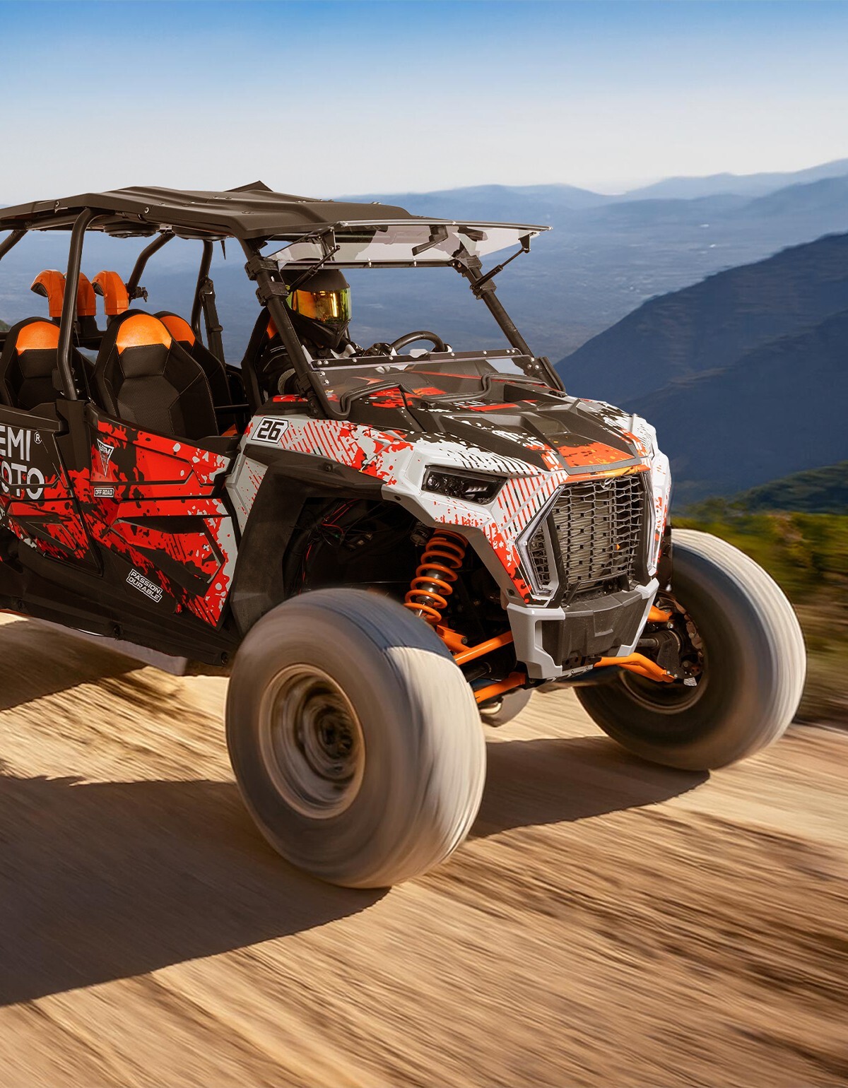 UTV Flip Up Split Front Windshield for 2019-2023 Polaris RZR XP 1000/4 Turbo 4