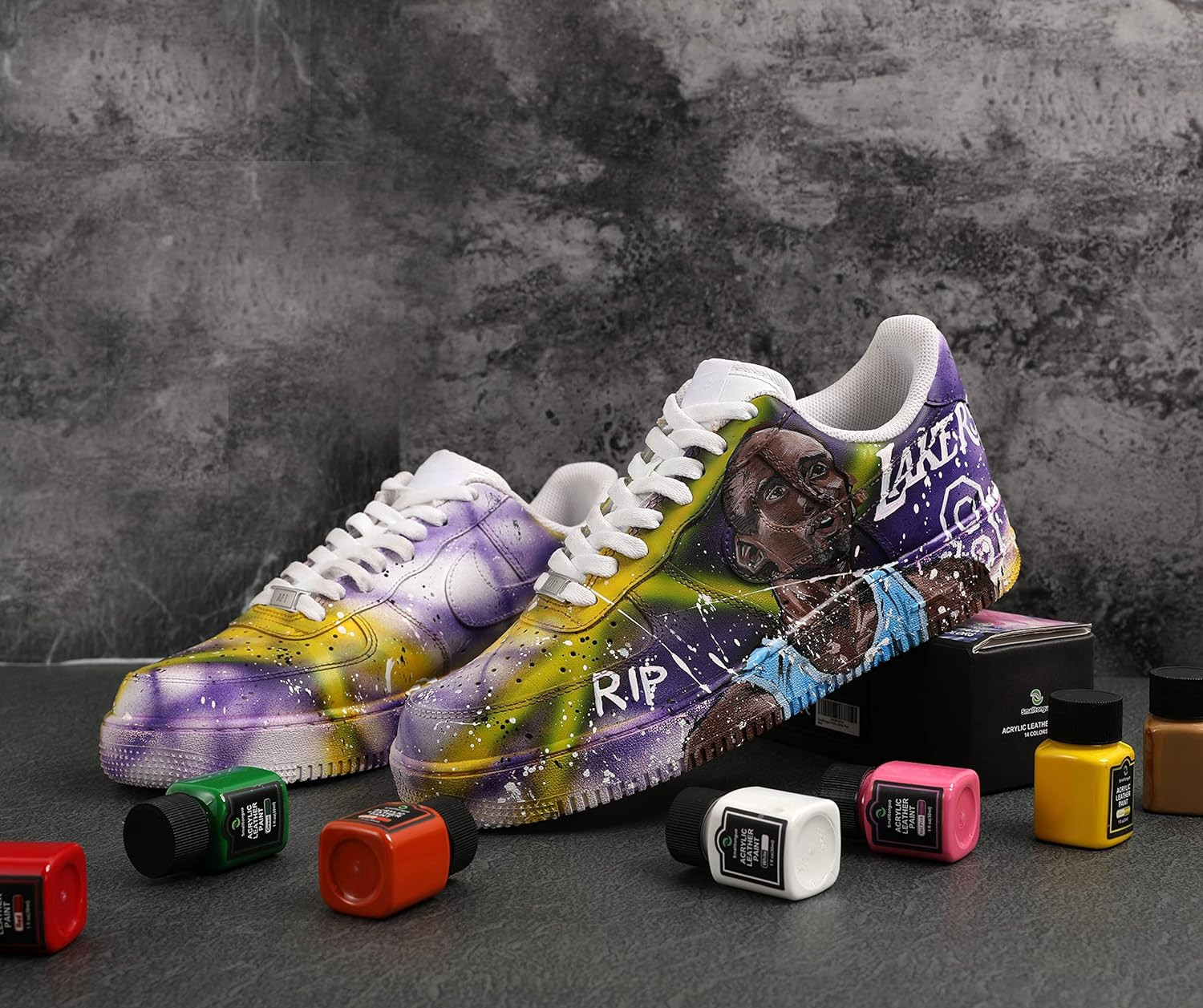 14 Original Colors Acrylic Leather Paint Kit for Shoes Sneaker Couches Bags New