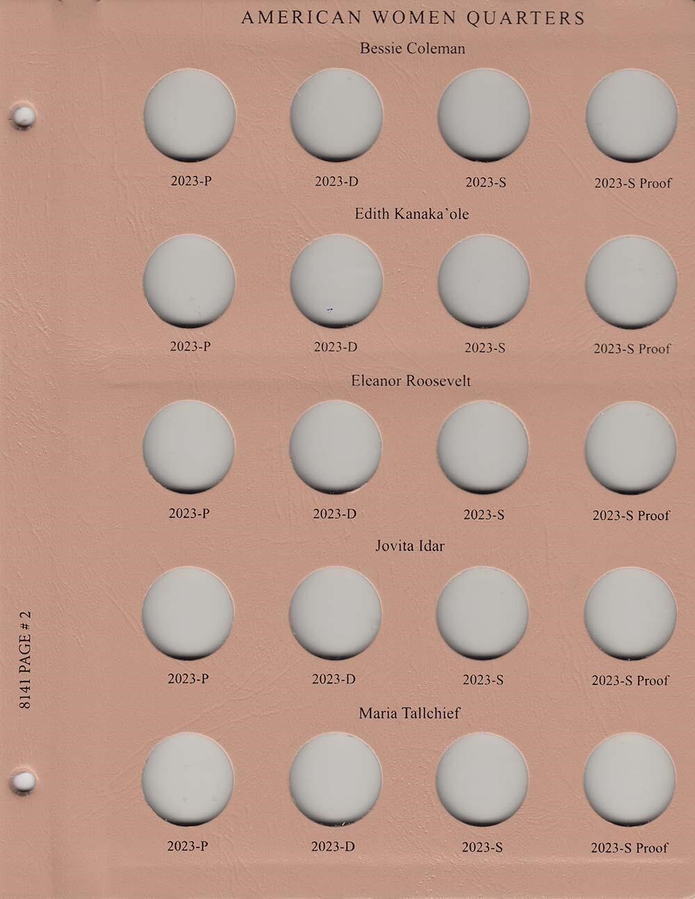 Dansco Album American Women Quarters 8141 PDSS 2022-2025 w Proof Safe Storage