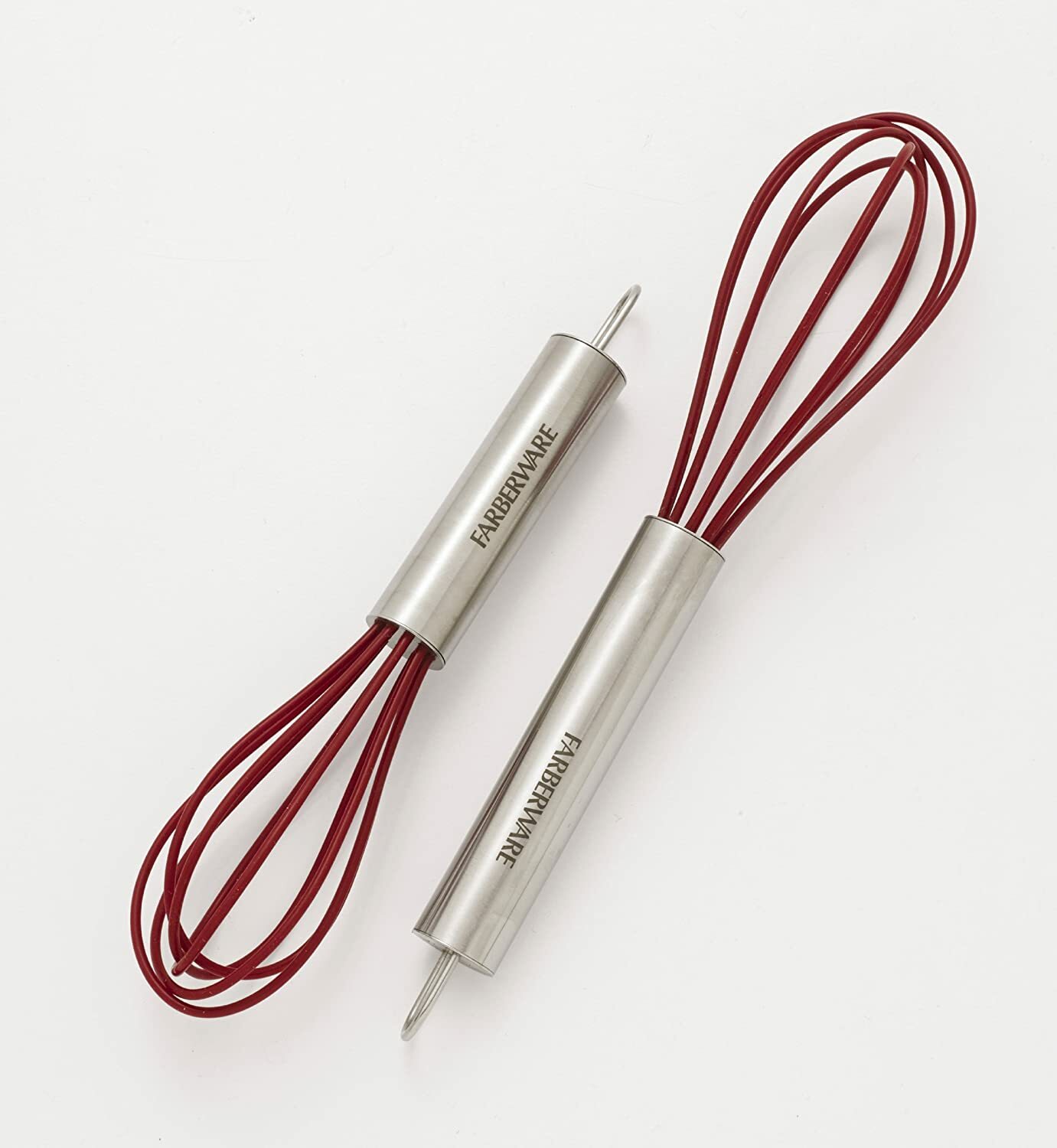 Farberware Professional Silicone Mini Whisks, Set of 2 - Red