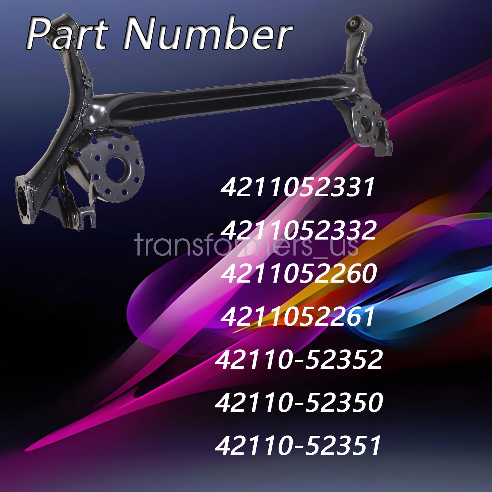 For Toyota PriusC 12-18 Yaris 05-16 Scion XD07-14 Rear crossmember Subframe Axle