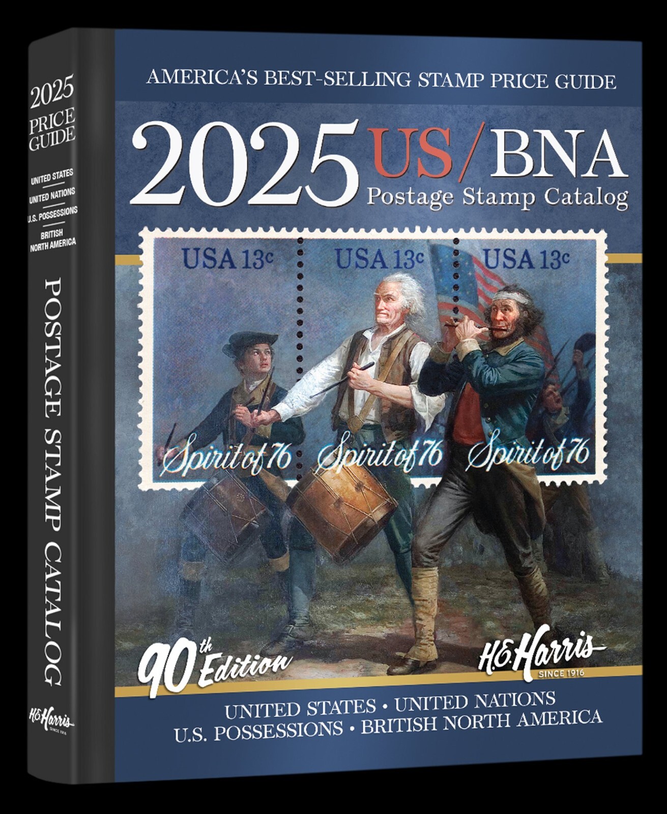 H.E. Harris US/BNA Postage Stamp Catalog 2025 - US Reference Book - Price Guide