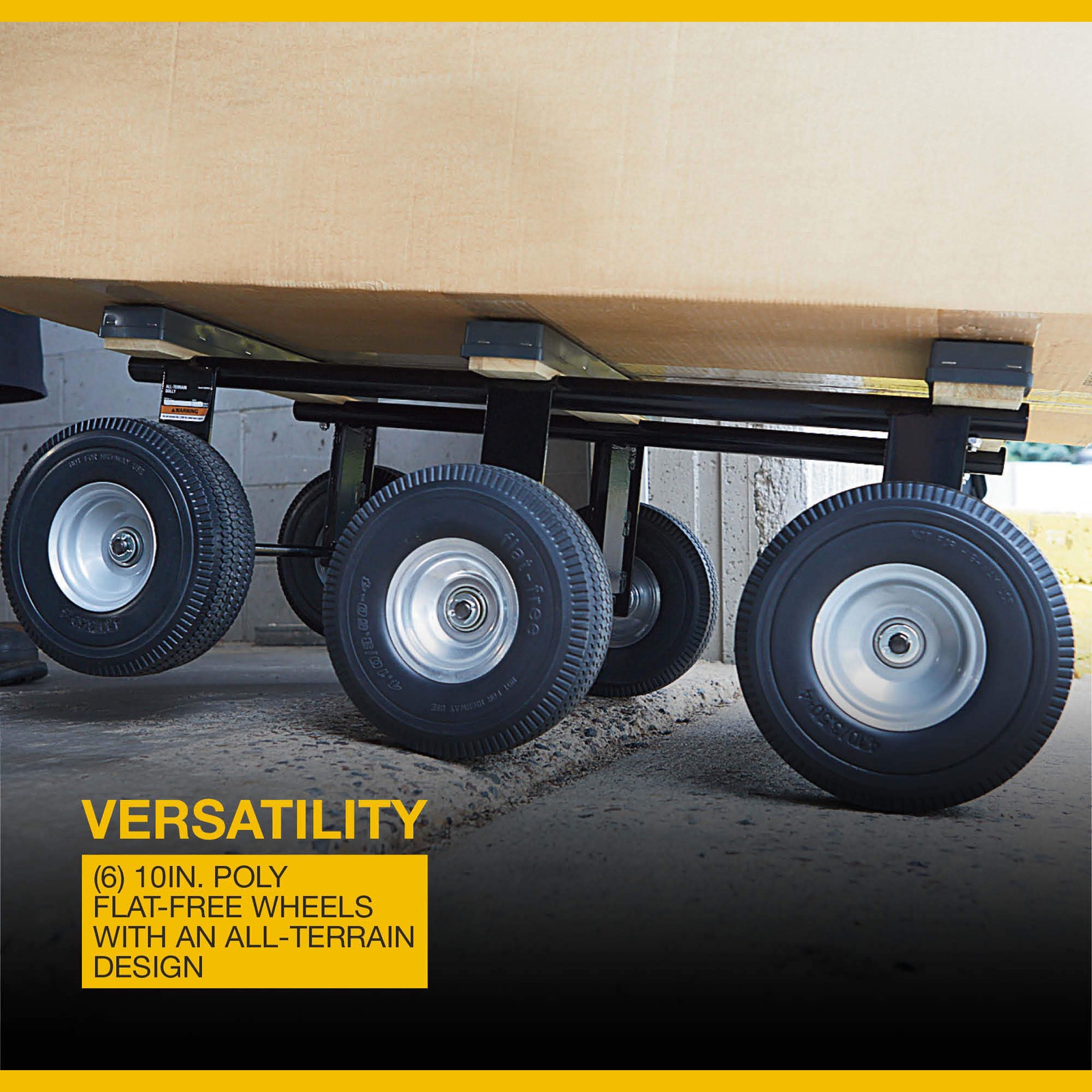 Klutch 1200-Lb. Capacity 6-Wheel All-Terrain Dolly