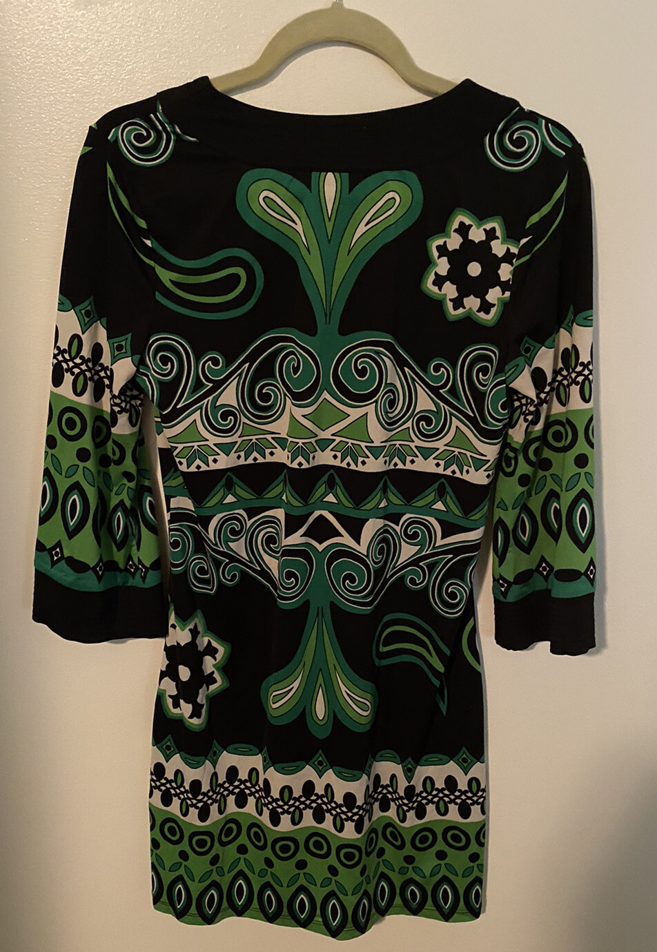 International Concept Women’s Dress Retro Black & Green Size Petite Small