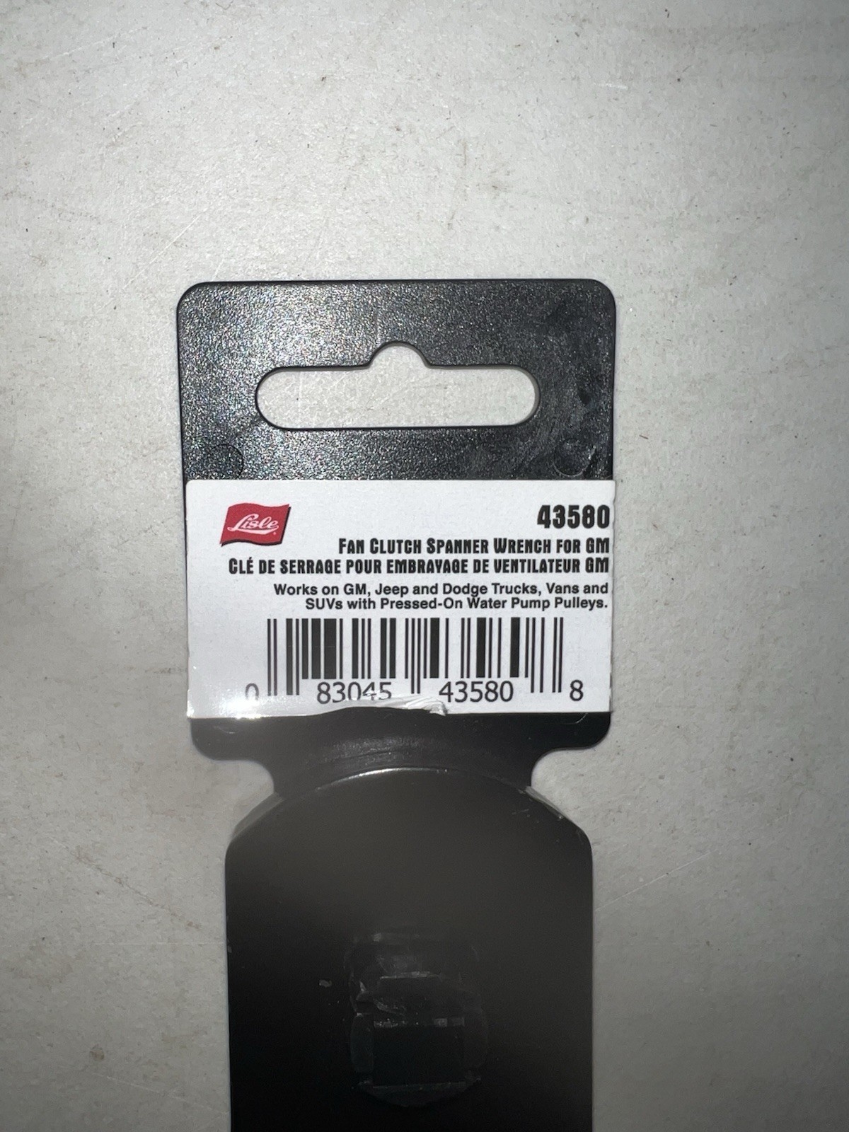 Lisle 43580 Fan Wrench Short for GM or Dodge