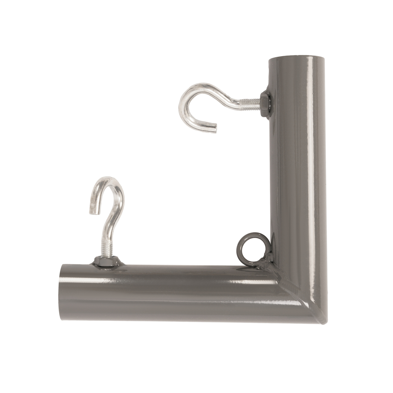 10 Pieces Gray Powder Coated 1" Golf Frame Corner Bracket Kit DIY with Eye-Bolts