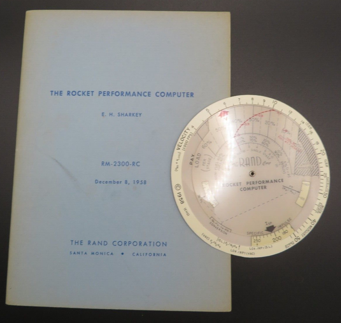 Vtg RAND Corp Rocket Performance Computer USAF Rocket Engineering Science 1958