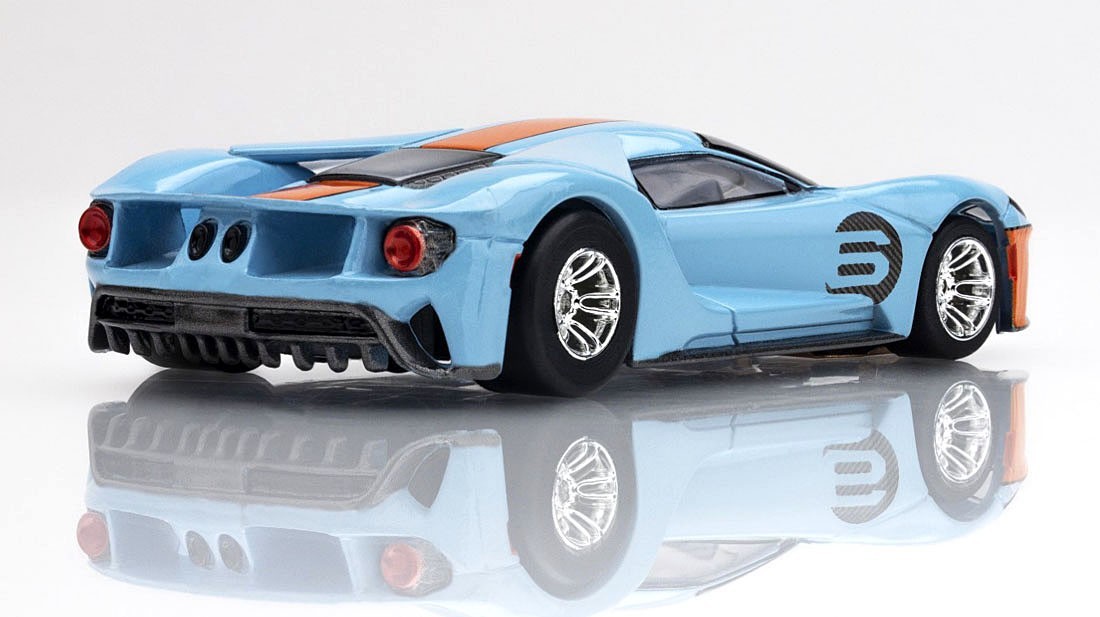 AFX Mega G+ Heritage Ford GT Gulf Paint Job #6 HO Slot Car 22052 - LOOKS GREAT