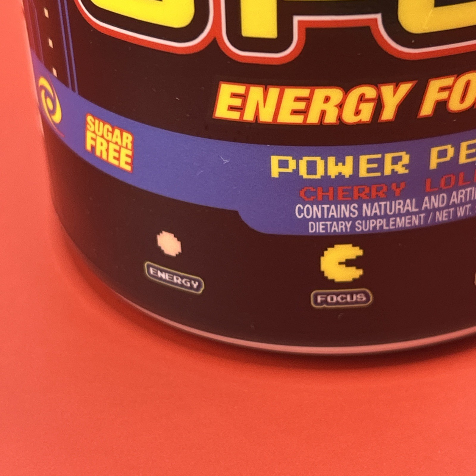 G FUEL Pac-Man Power Pellet Energy Tub (Cherry Lollipop) 40 Servings - Exp. 2028