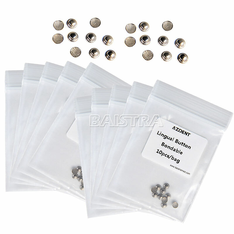 AZDENT Dental Orthodontic Lingual Button Bondable Round 10Pcs/Kit