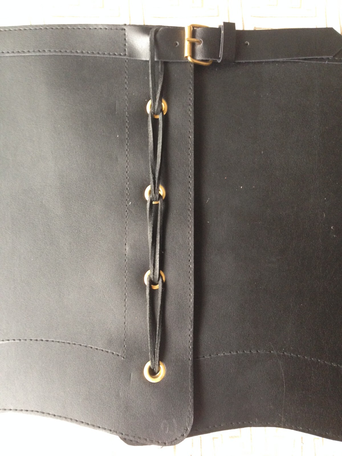 Reproduction Victorian Black leather gaiters LARGE British Army Zulu war