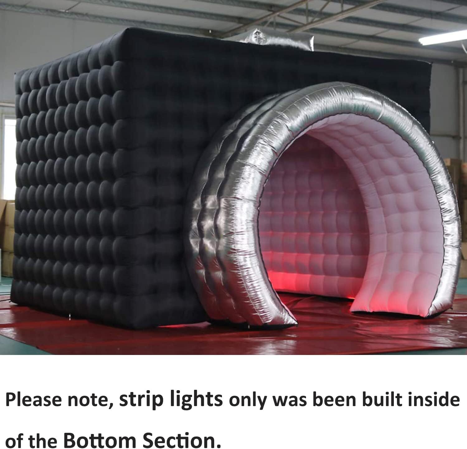 Inflatable Photo Booth Enclosure Camera Shaped Cube Tent Backdrop for Event Show