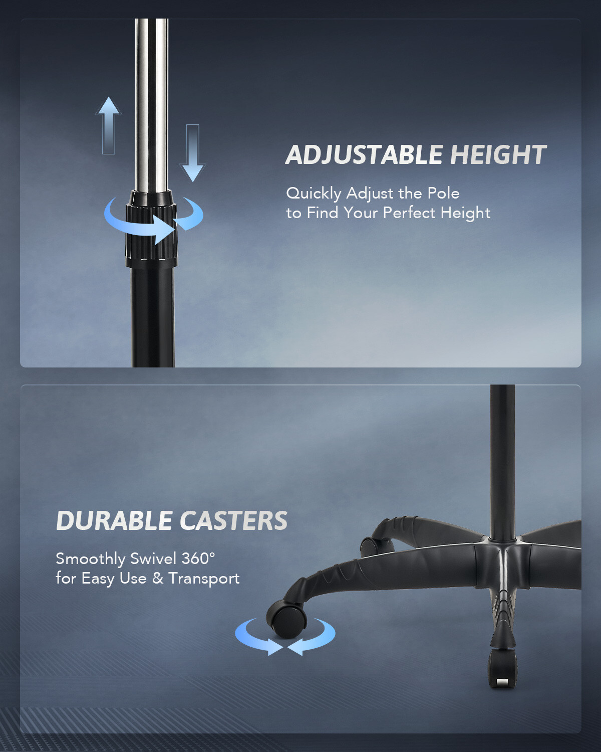 Secondhand 1300W 360° Swivel Floor Standing Bonnet Hair Dryer with Wheels