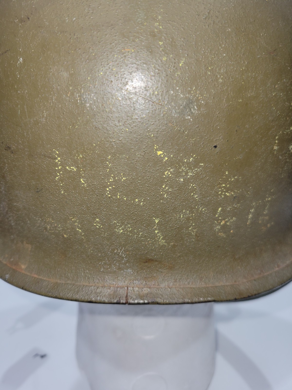 ORIGINAL US M1 HELMET , REAR SEAM, Swivel Bale, W/ LINER