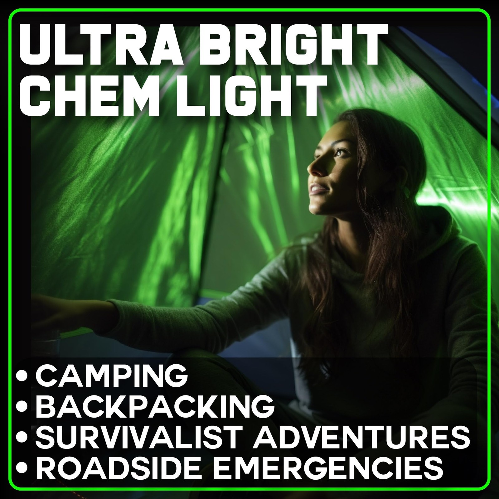 Green Glow Sticks Emergency Chem Lights (6", 25 Pack) Military Grade 12 Hour ...