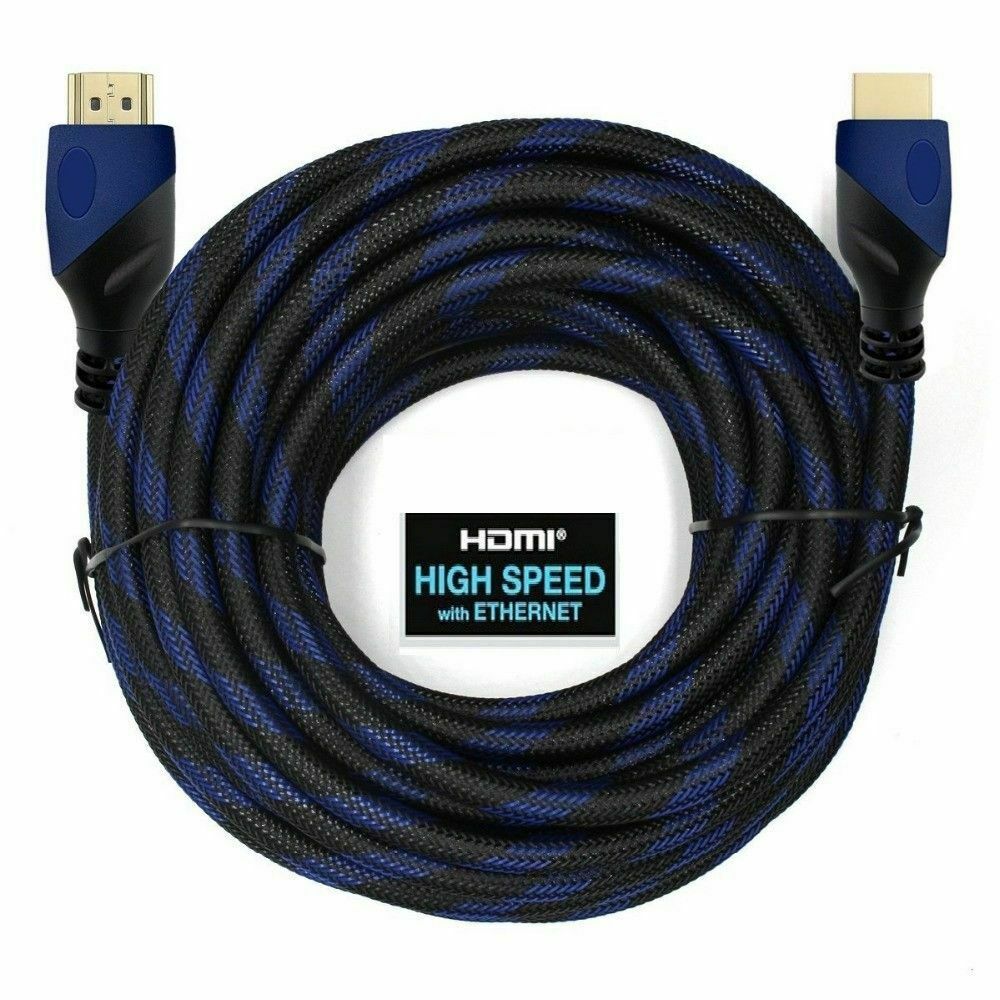 HDMI 1.4 CABLE Cord 6FT 10FT 15FT 25FT 30FT 50FT 75FT 100FT HIGH SPEED Blue Lot