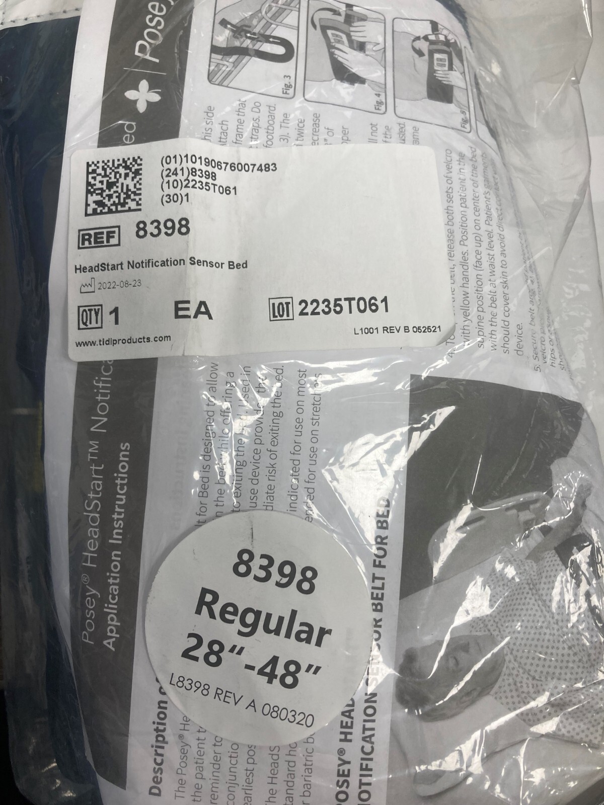 Posey Headstart Notification Sensor Belt for Chair Size Reg 8398