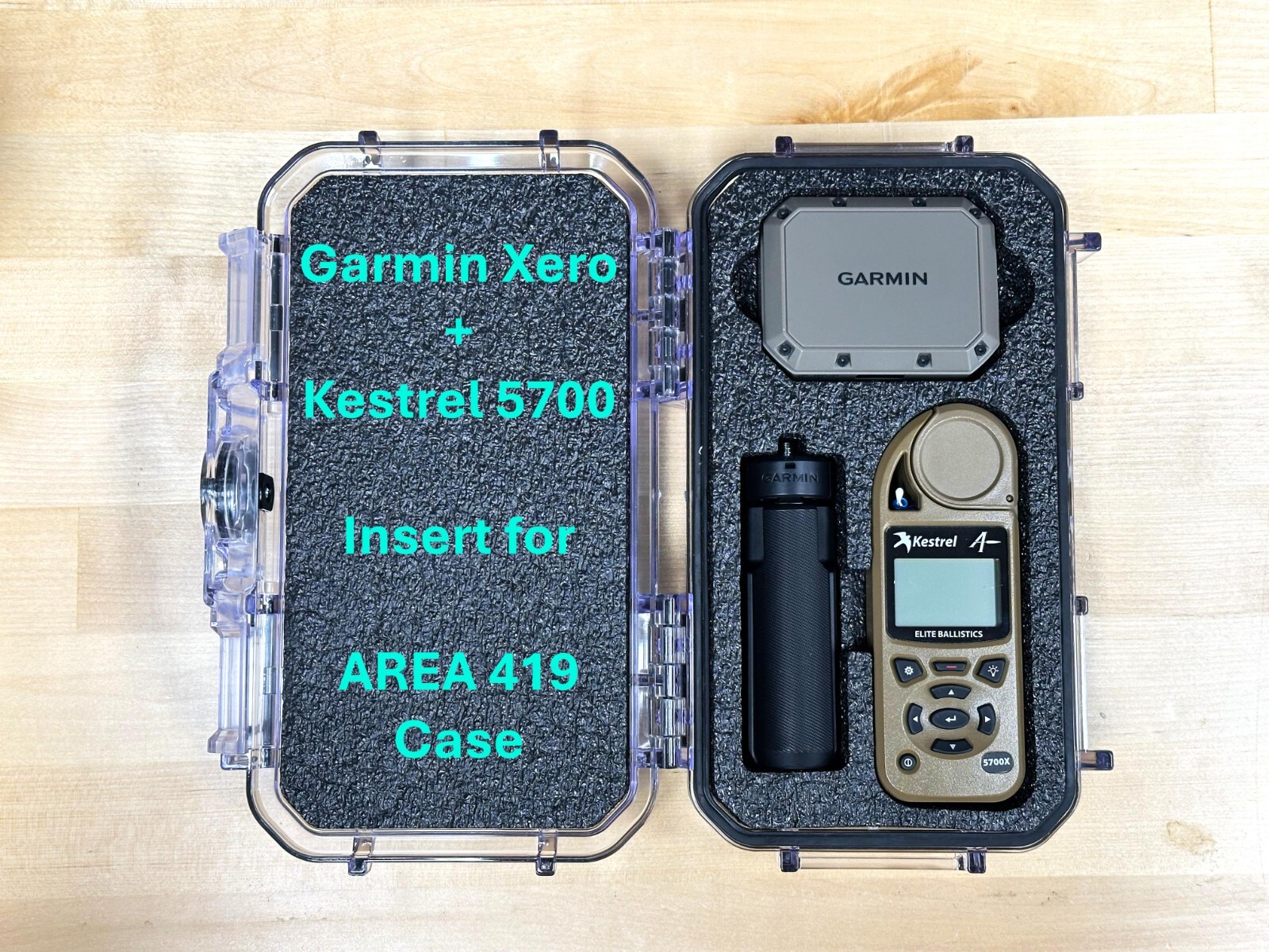 Garmin Xero C1 Pro + Kestrel 5700 - Foam Insert - AREA 419 Case