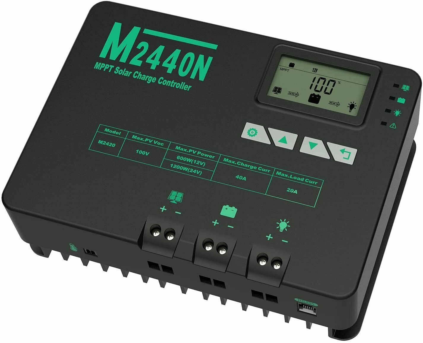 HQST 20A 40A 60A 80A 100A MPPT Solar Charge Controller
