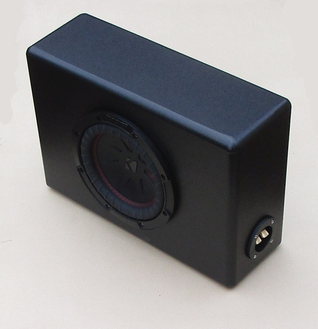 10" MARINE SHALLOW MOUNT SUBWOOFER BOX ENCLOSURE BLACK