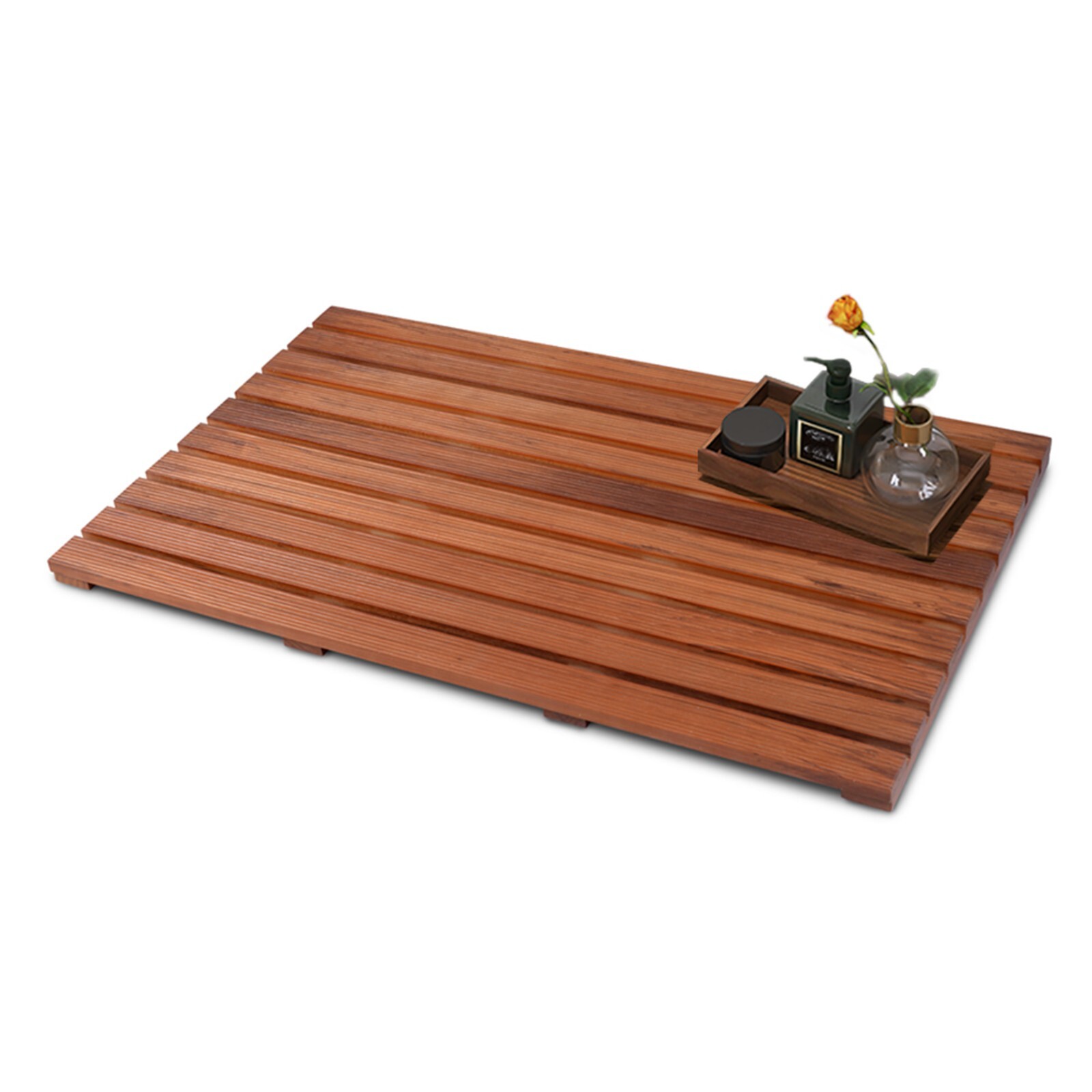 32 x 18 Inch Teak Shower Mat for Bathroom,Wood Bathroom Mat