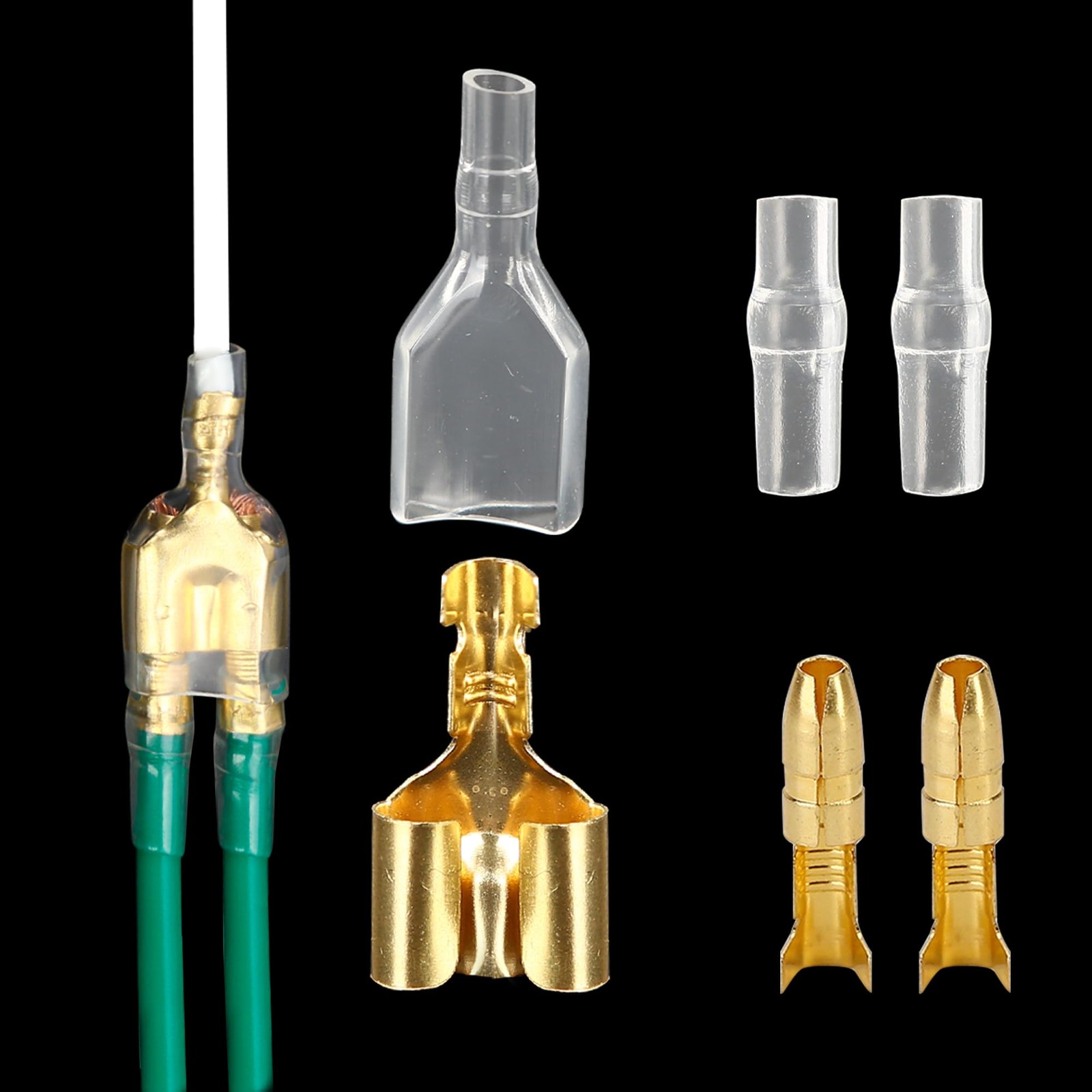 50 Sets Double Spade Connector 2 to 1 Motorcycle Wire Splice - for 4mm Bullet...