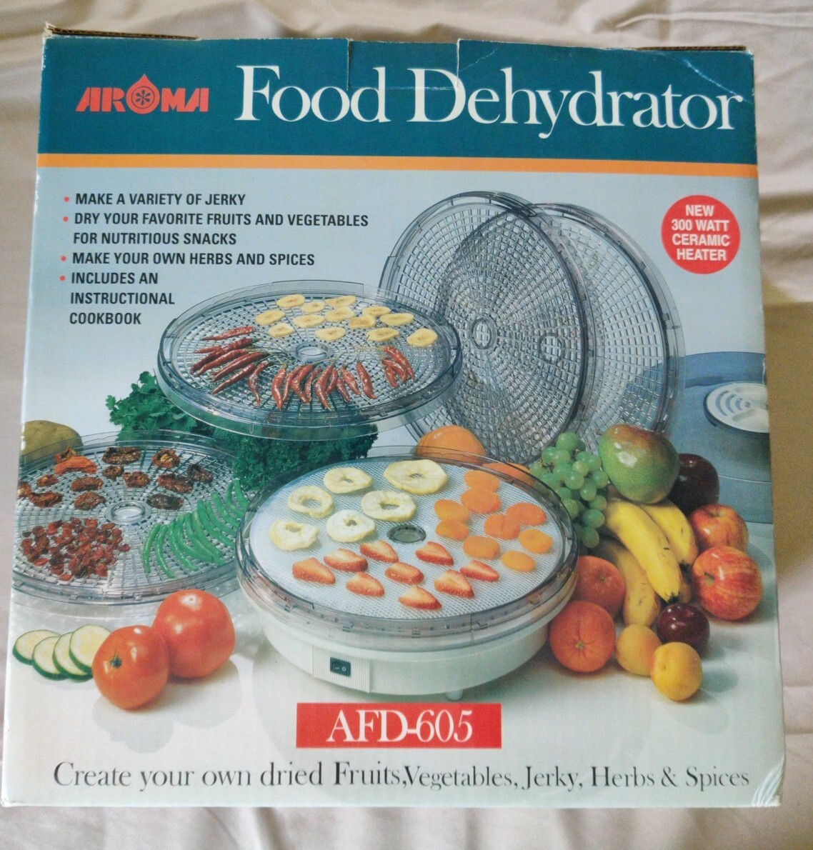 Food Dehydrator Aroma AFD-605 New Dried Fruits And Variety Of Jerky And Snacks