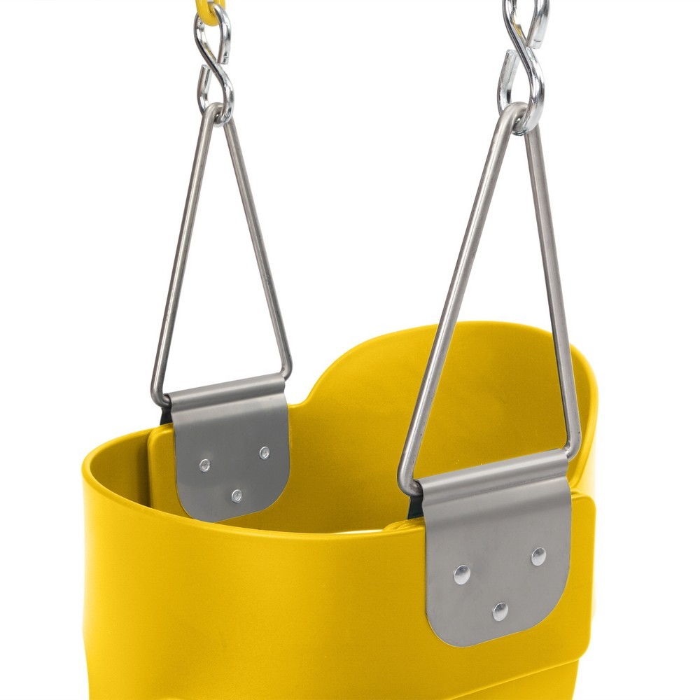 Toddler Bucket Swing, High Back Full Kids Bucket Swings Seat Outdoor Backyard