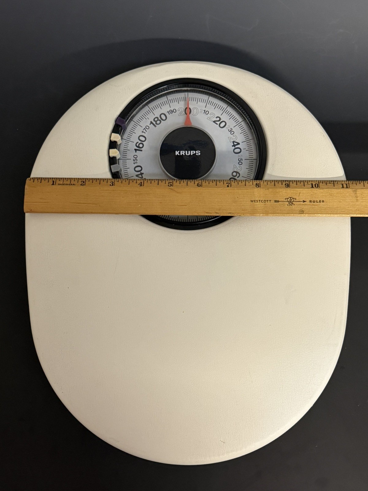 MCM Genuine Vintage Krups ‘Cyclops’ Or UFO Bathroom Scale, Cream, Works Great!