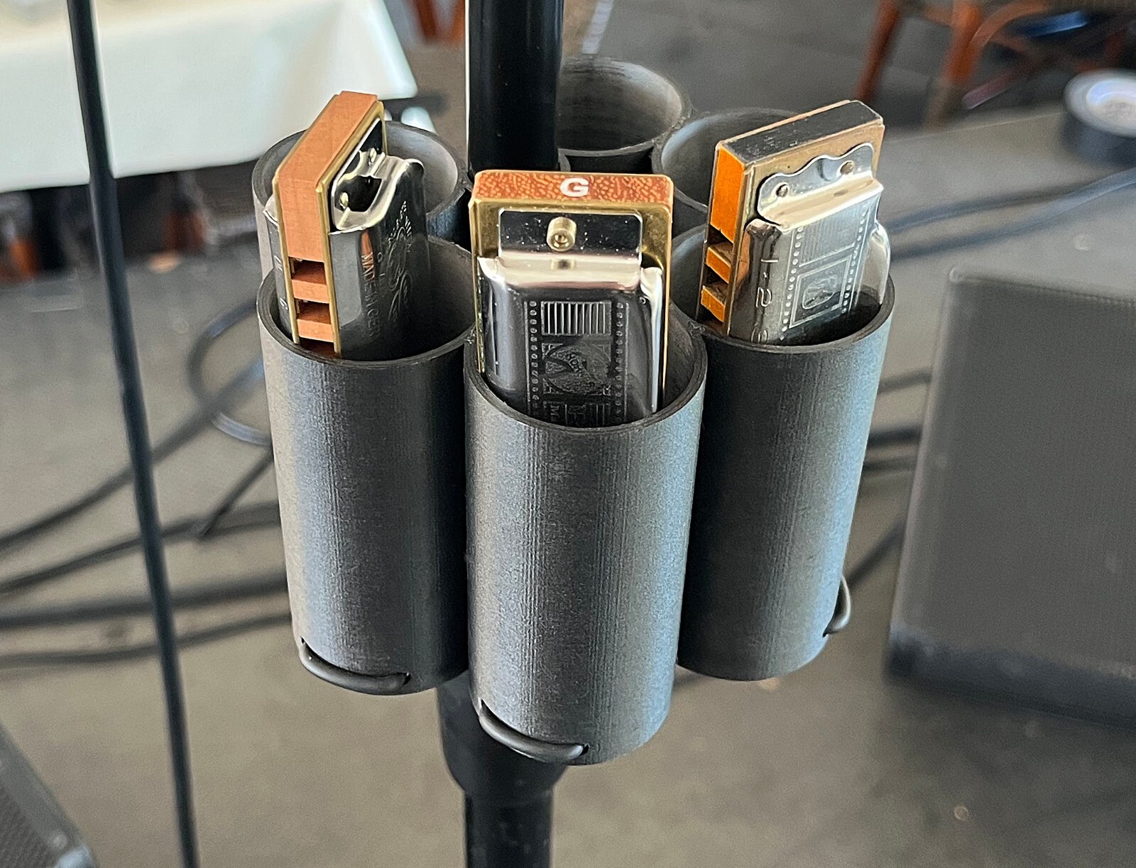 Harmonica Holder, Harp Caddy, attaches to microphone stand