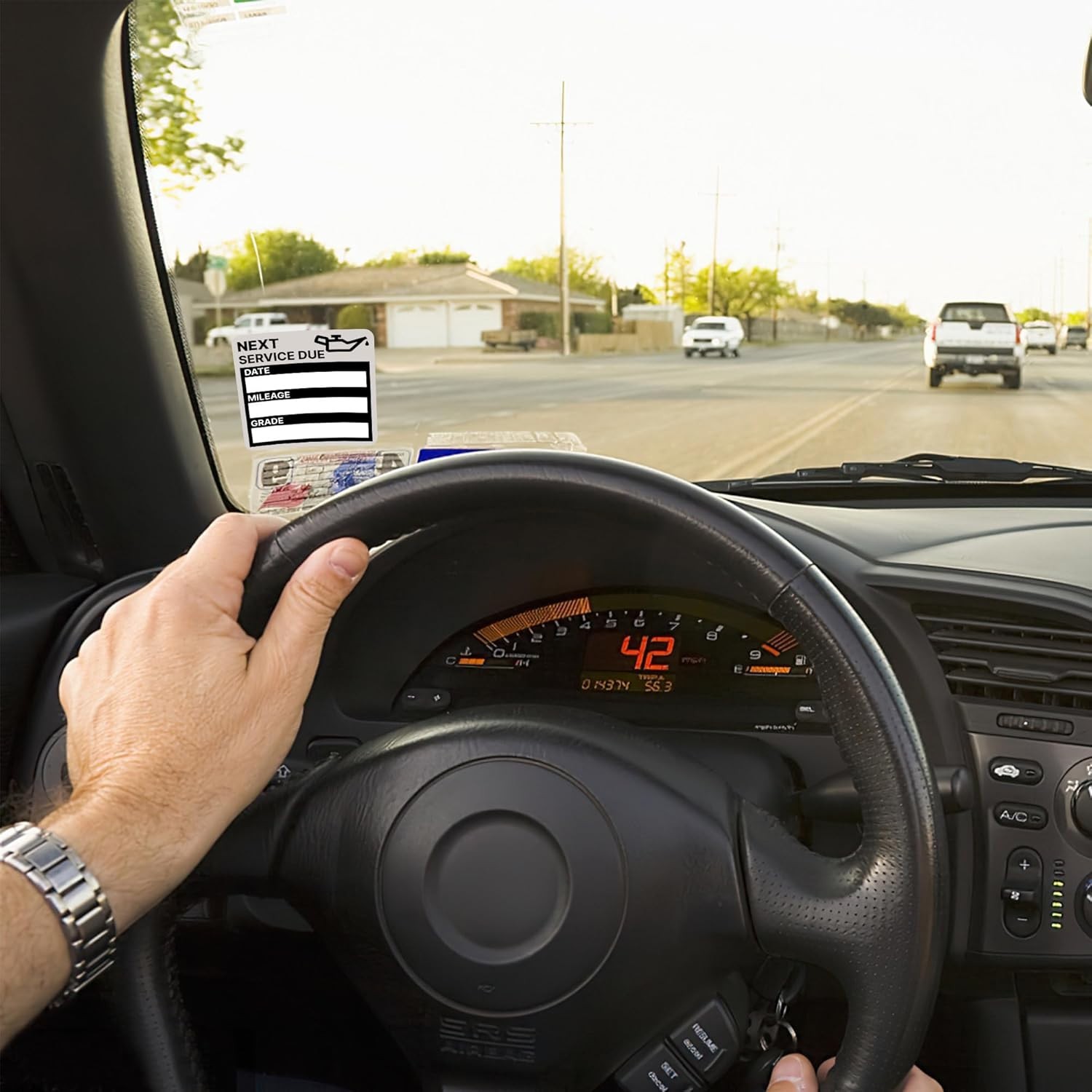 300 Oil Change Stickers, 2"x2" Easy Write Vinyl Labels, No Residue