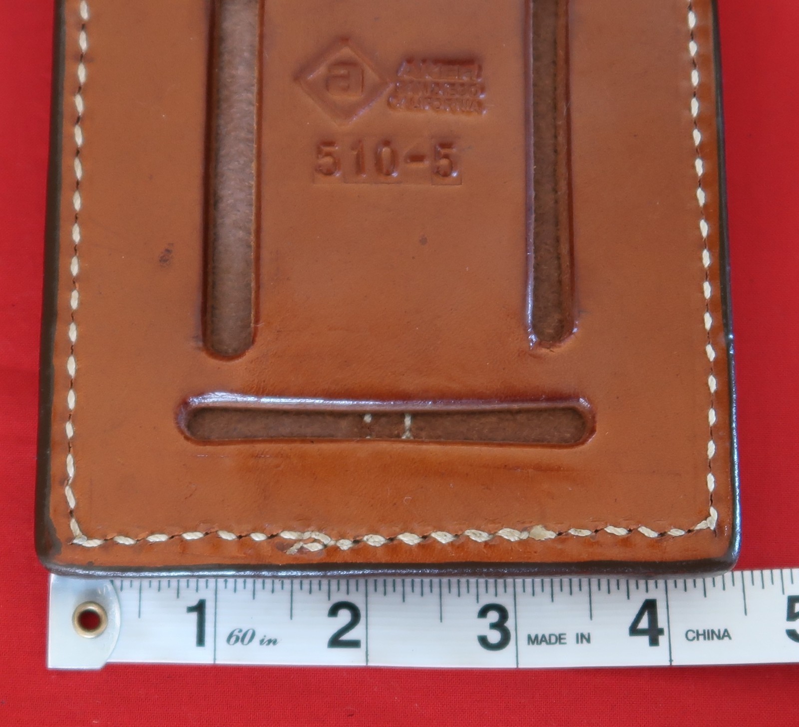 AKER Brown Leather Dual Double Magazine Pouch Model 510-5
