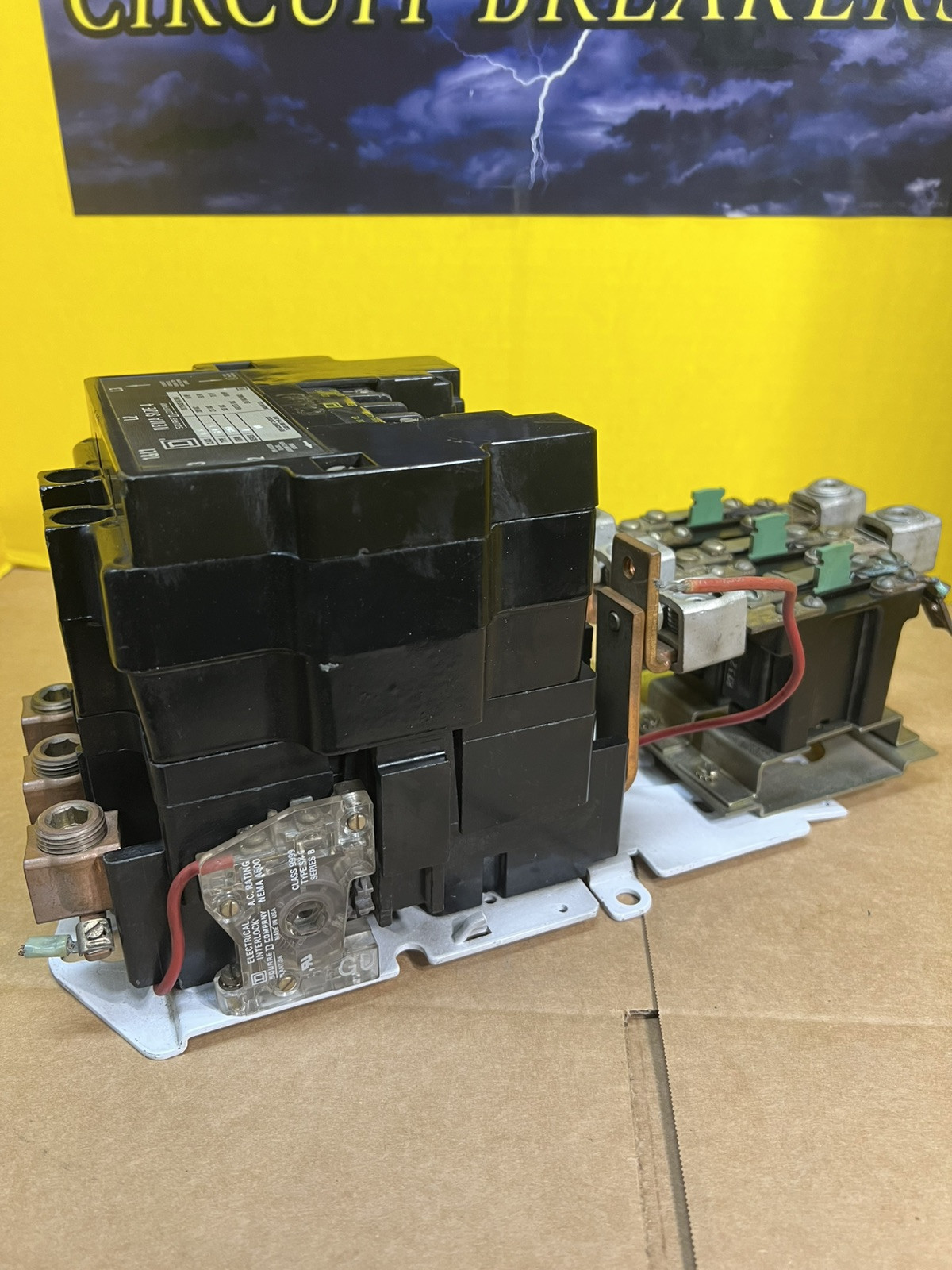 SQUARE D SIZE 4 MOTOR STARTER 600 VAC 120V COIL 100 HP