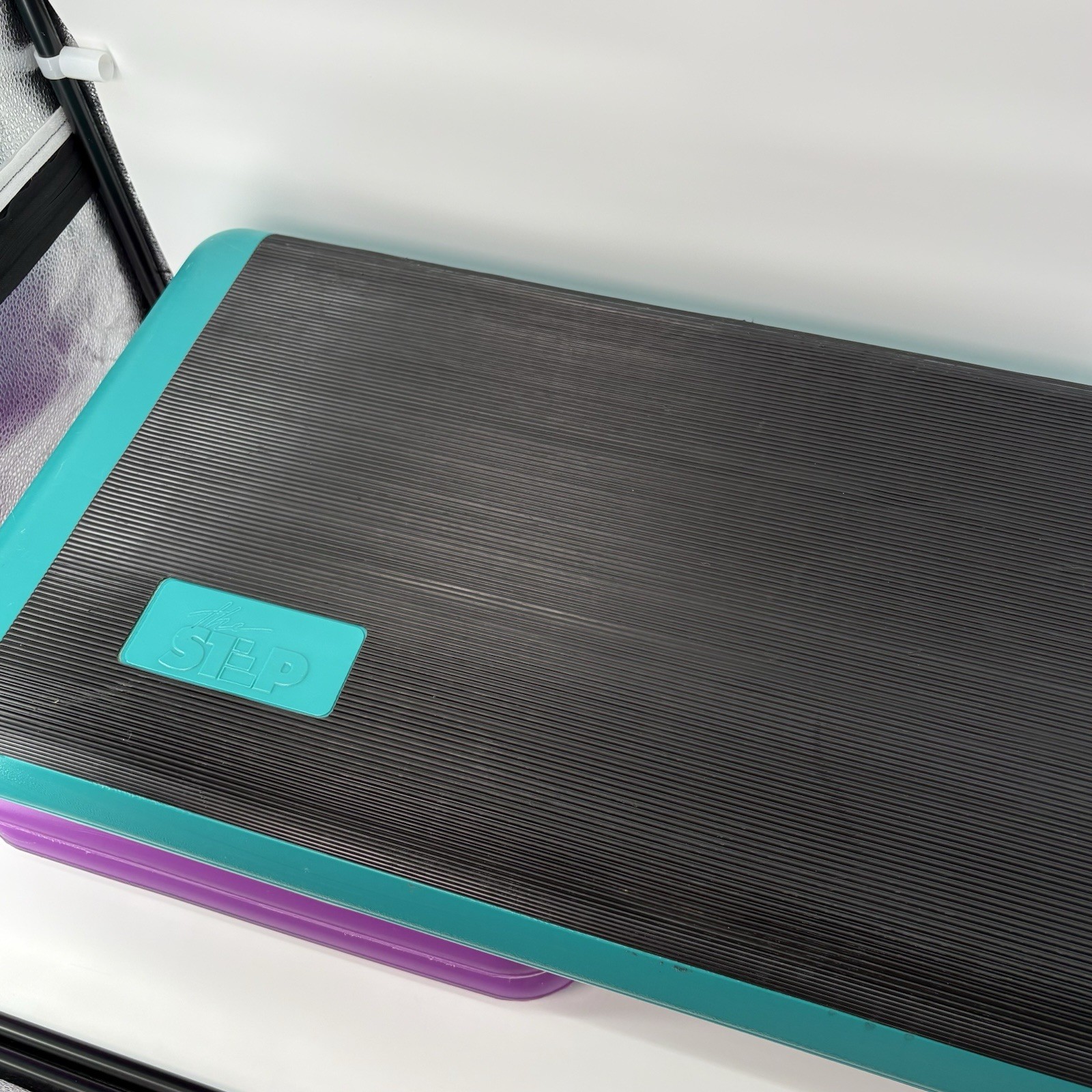 Vintage THE STEP Original Exercise 43" Aerobic Stepper w/ 4 Risers Free Shipping