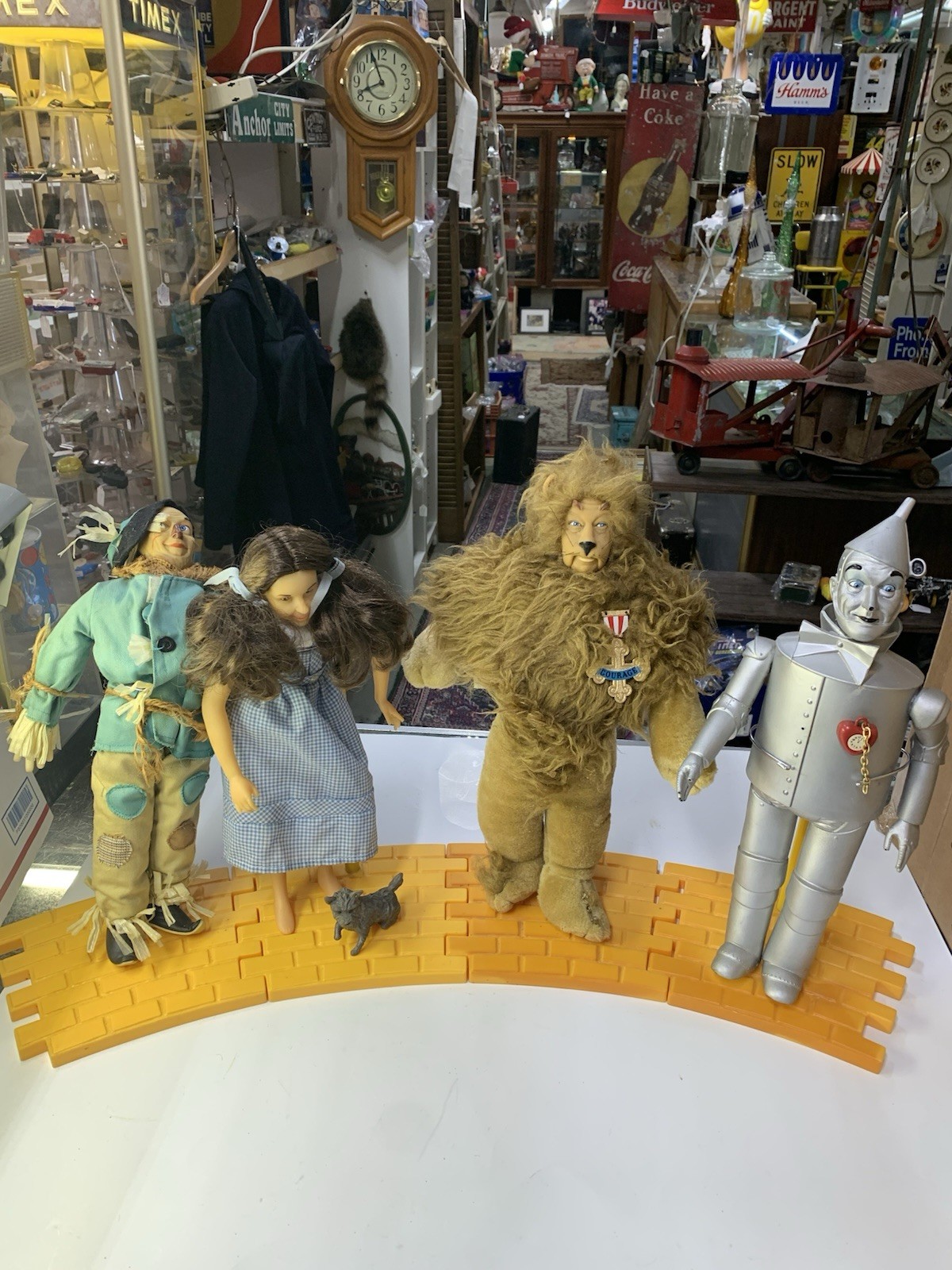 4 Wizard of Oz dolls 1987  14" Dorothy Lion Tin man Scarecrow Hamilton Gifts