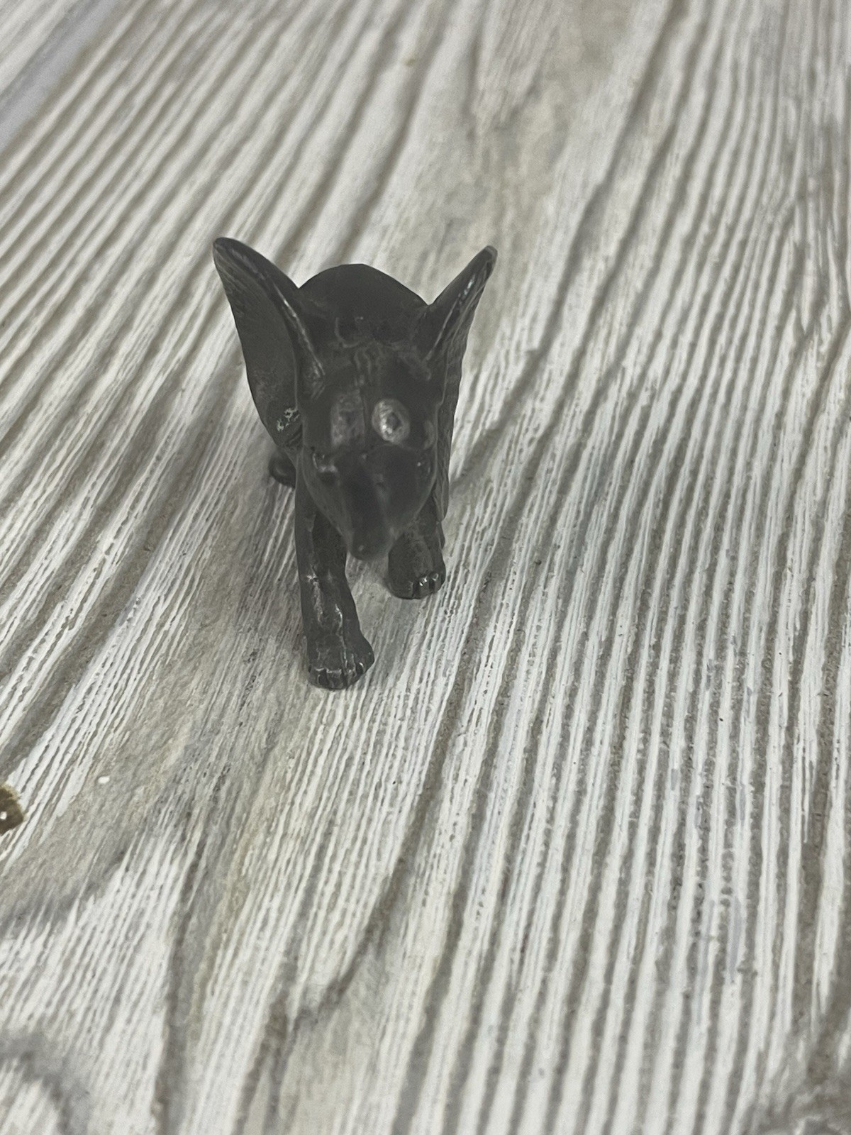 Pewter African Elephant Figurine Collectible Dumbo Trunk Up 1.5" Tall Stamped