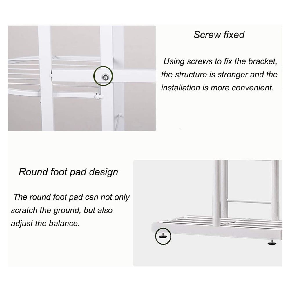 Indoor Outdoor Garden Plant Stand 8 Tier Metal Shelves Black Space Saver