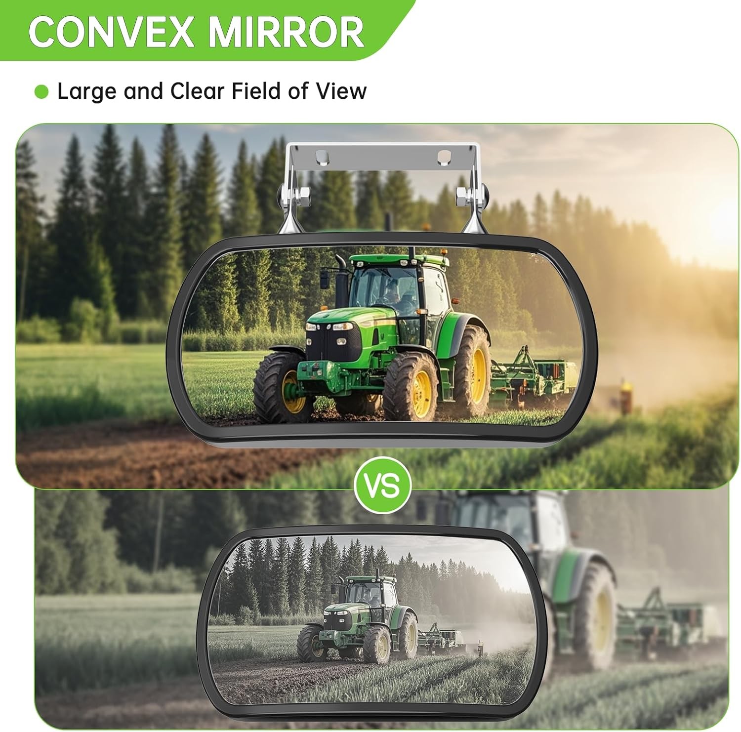 Universal Magnetic Tractor Mirror, Stainless Steel Rear and Side Mirror for Trac