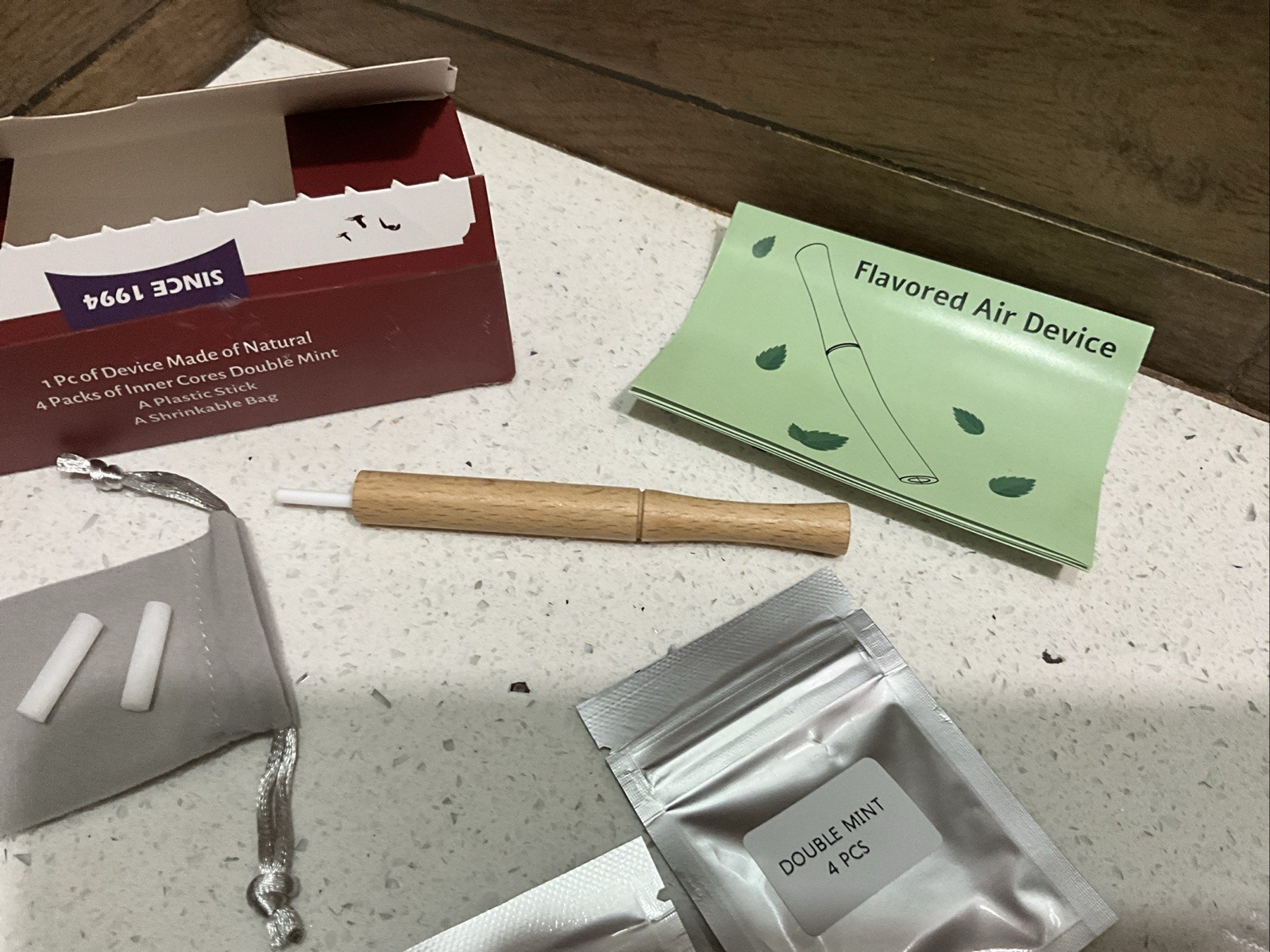 No Smoke Air Inhaler + 100% Natural Plant Essential Oil 16 DoubleMint Inner Core