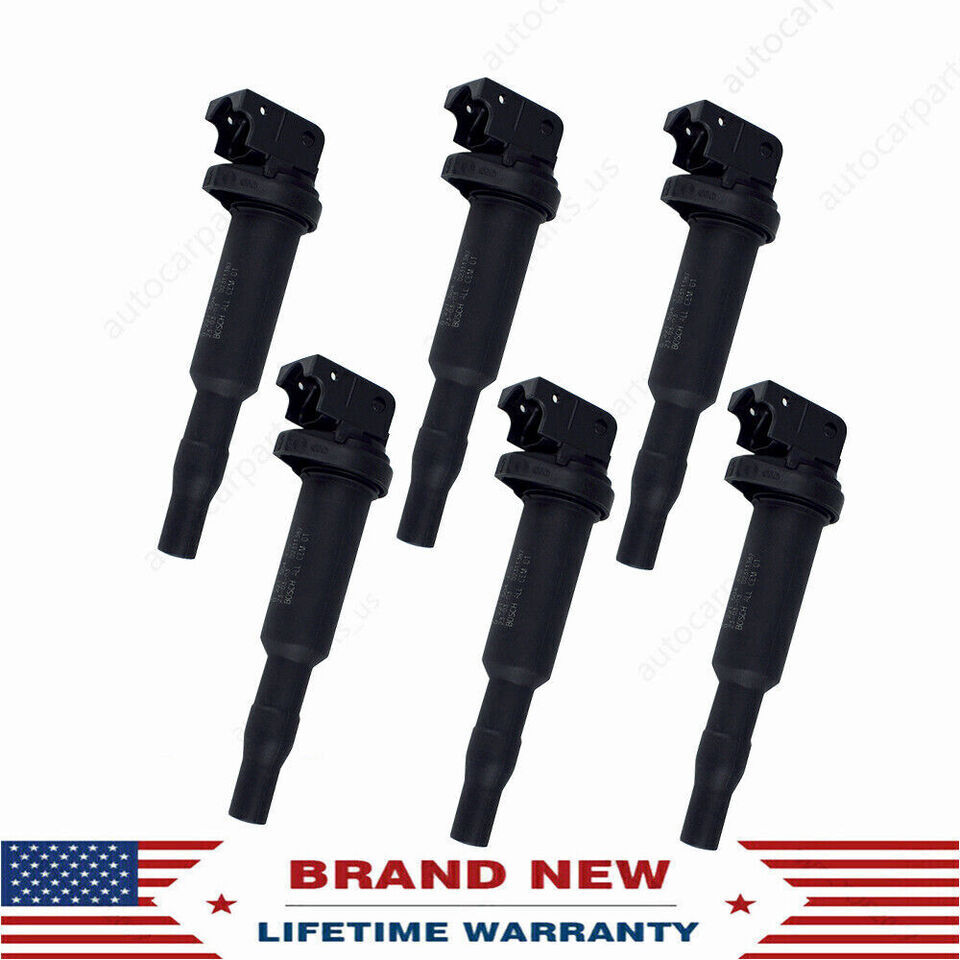 8X OEM BOSCH Ignition Coil Set W/ Connector Boot For BMW 5 6 7 x5 x6 0221504470