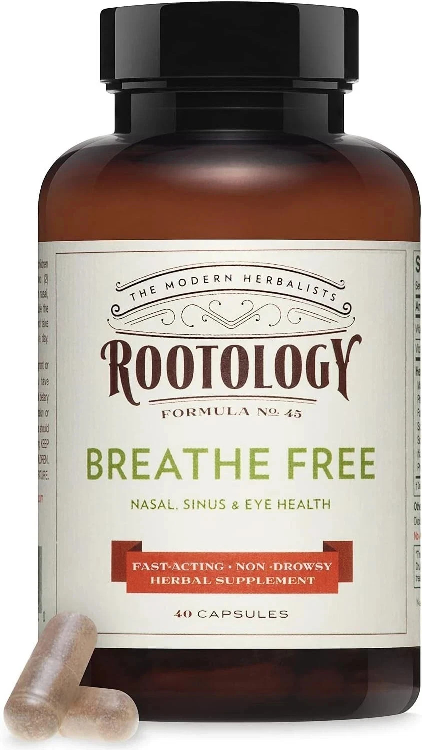 Rootology Breathe Free - Natural Nasal & Sinus Relief - Fast-Acting, Non-Drow...