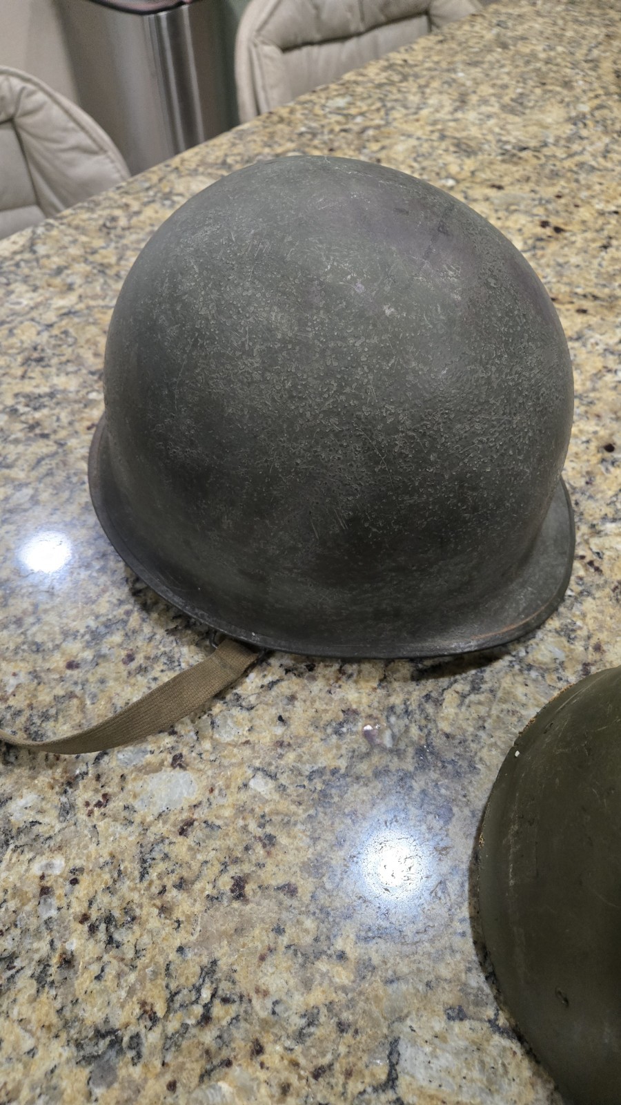 M1 helmet Pre 1944 Rear Seam                  HOT Stamp 1269c