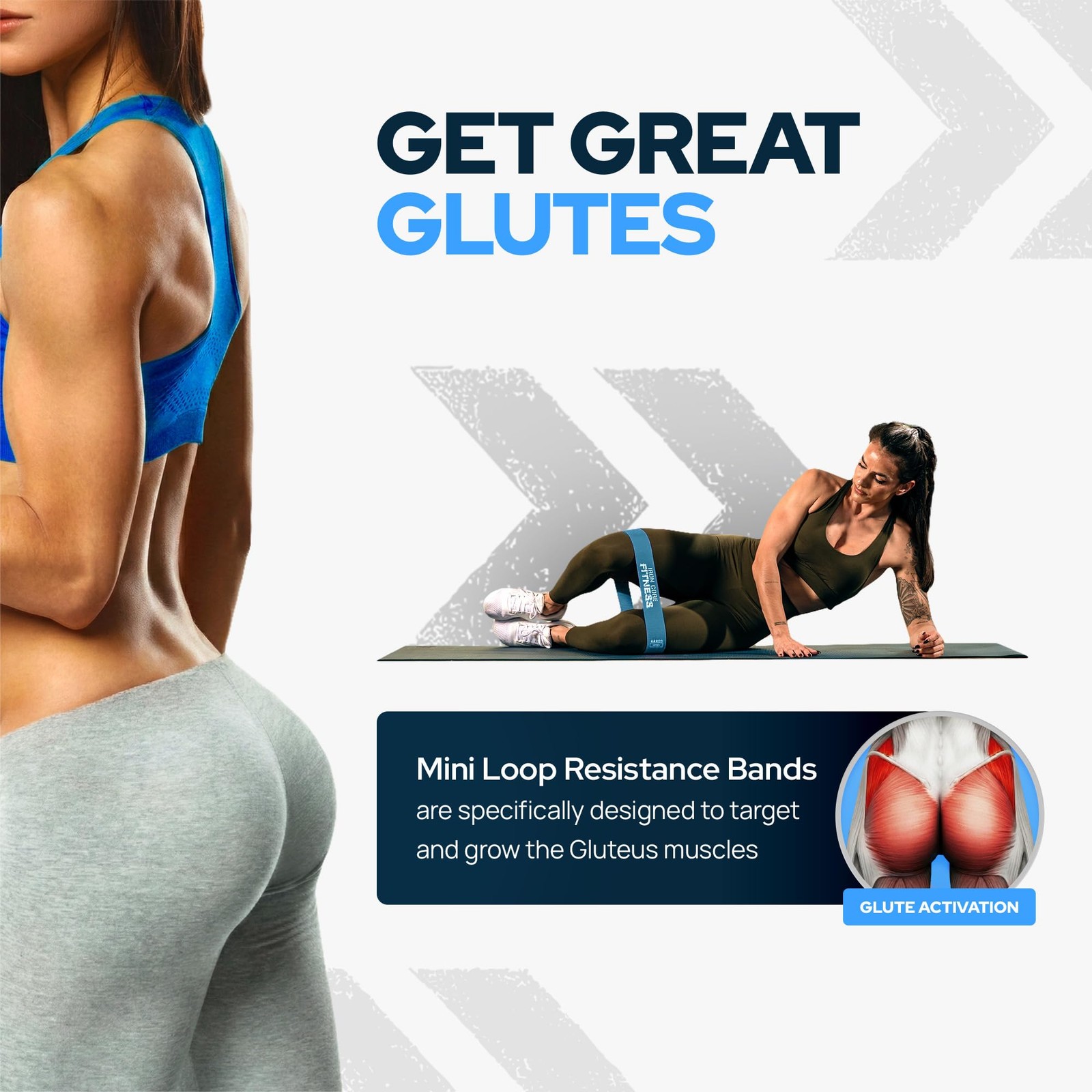 10-Pack Set Heavy Resistance Loop Bands – Latex Mini Bands for Workout, Glute...